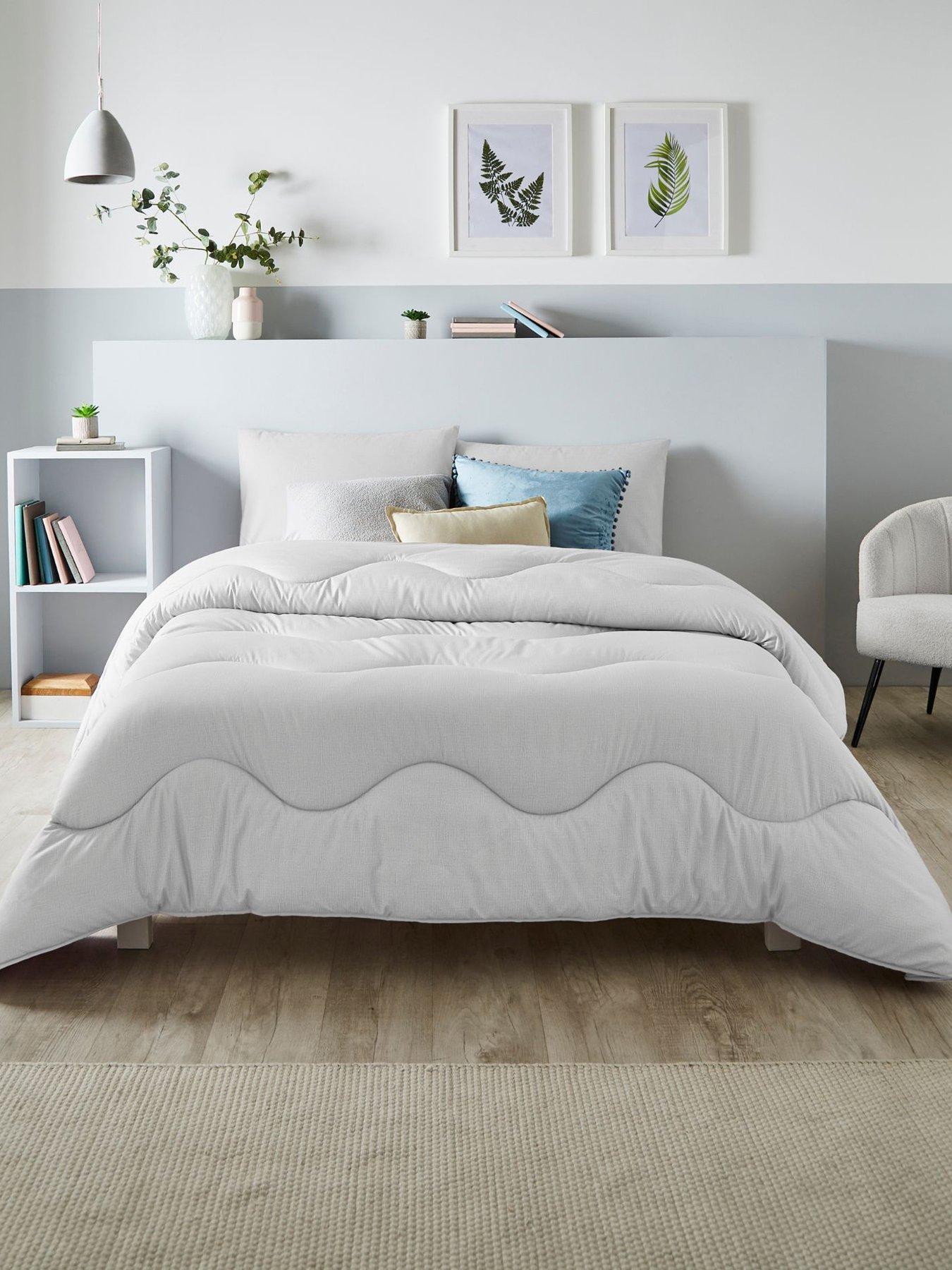 Night Lark Linen 10.5 Tog Coverless Duvet  - Cloud Grey
