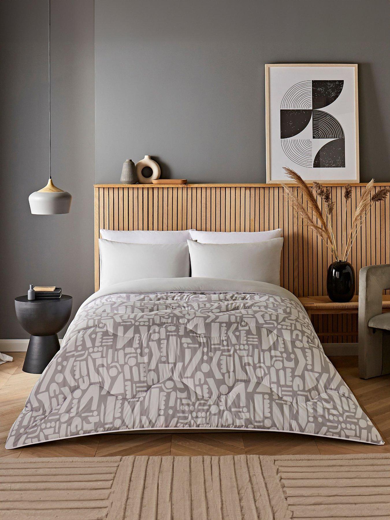 Product photograph of Night Lark Simplistic Geo 10 5 Tog Coverless Quilt And Pillowcase Set from very.co.uk