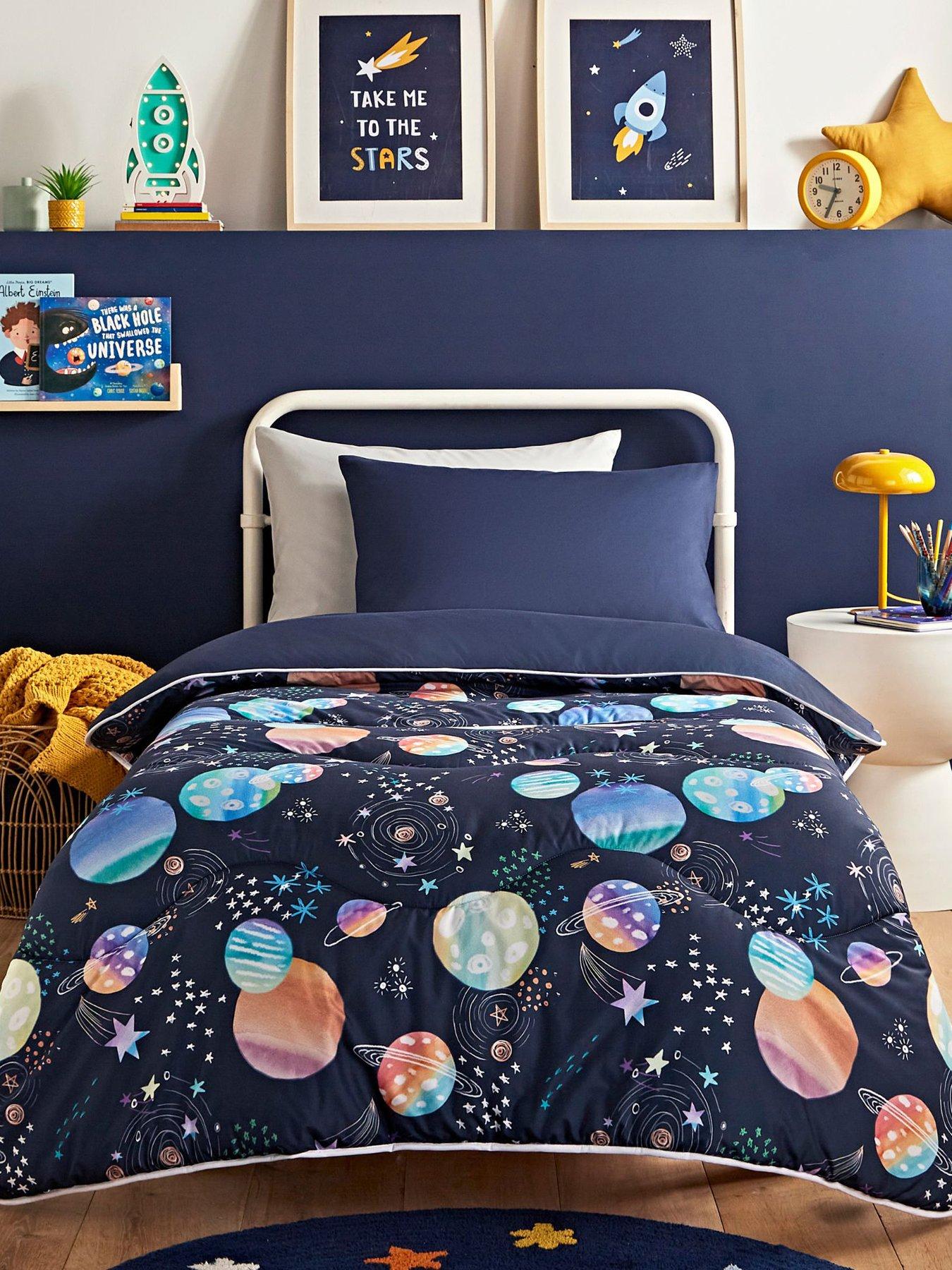 Product photograph of Night Lark Space Adventure 10 5 Tog Coverless Quilt And Pillowcase Set from very.co.uk