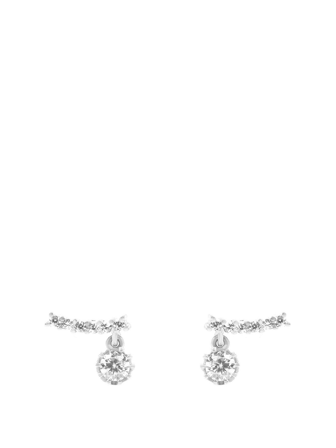 Product photograph of The Love Collection Sterling Silver Cz Climber With Charm from very.co.uk