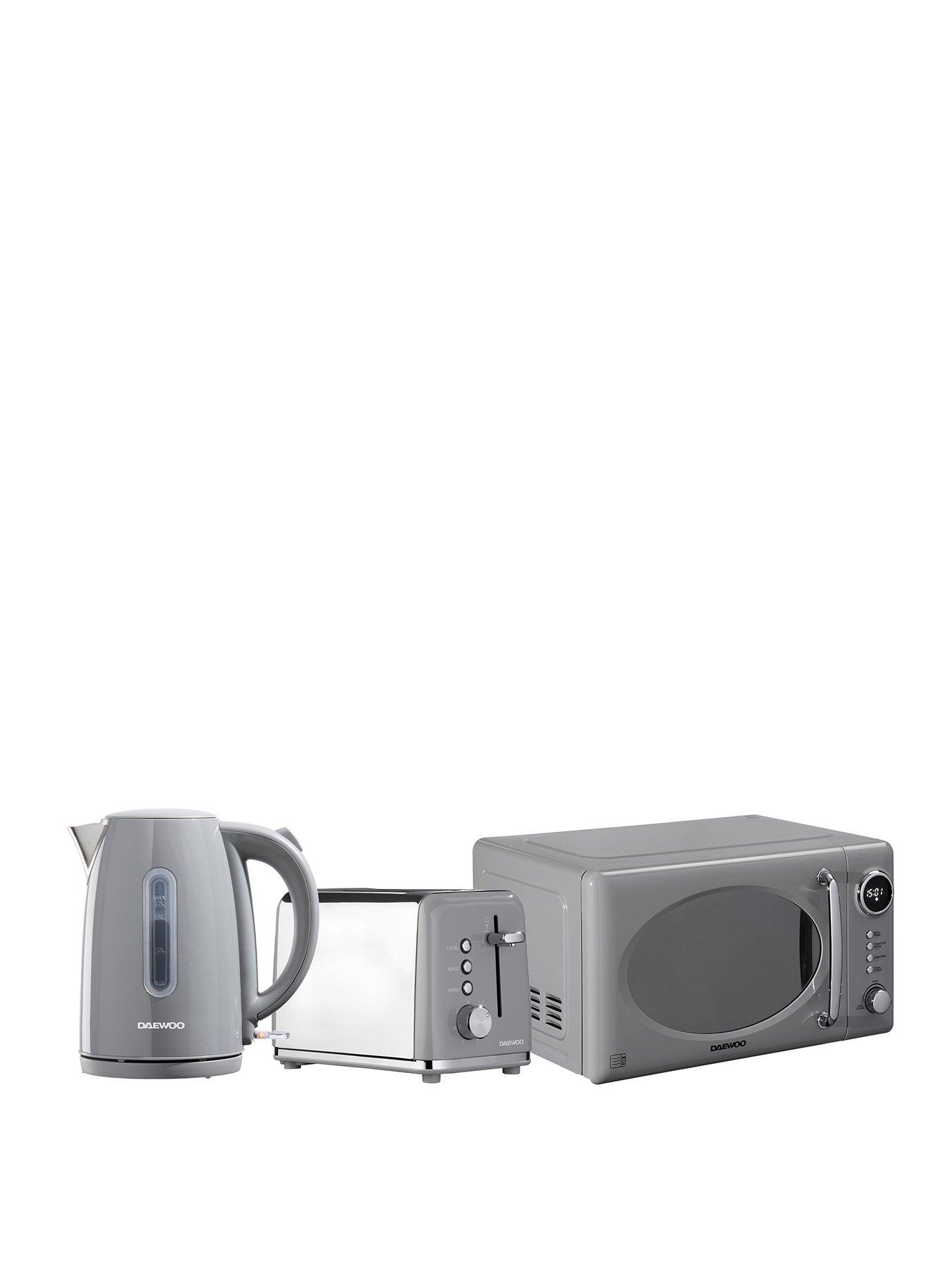 Daewoo Kensington 3 Pack Bundle Microwave 2 Slice Toaster Jug Kettle Very