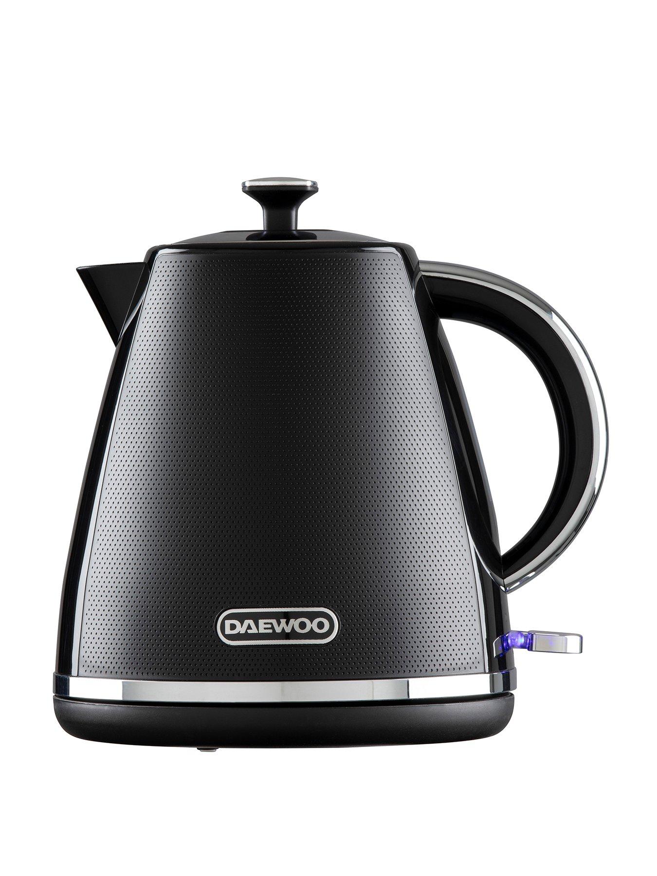 Daewoo Stirling 1.7L 3KW Pyramid Kettle- Black