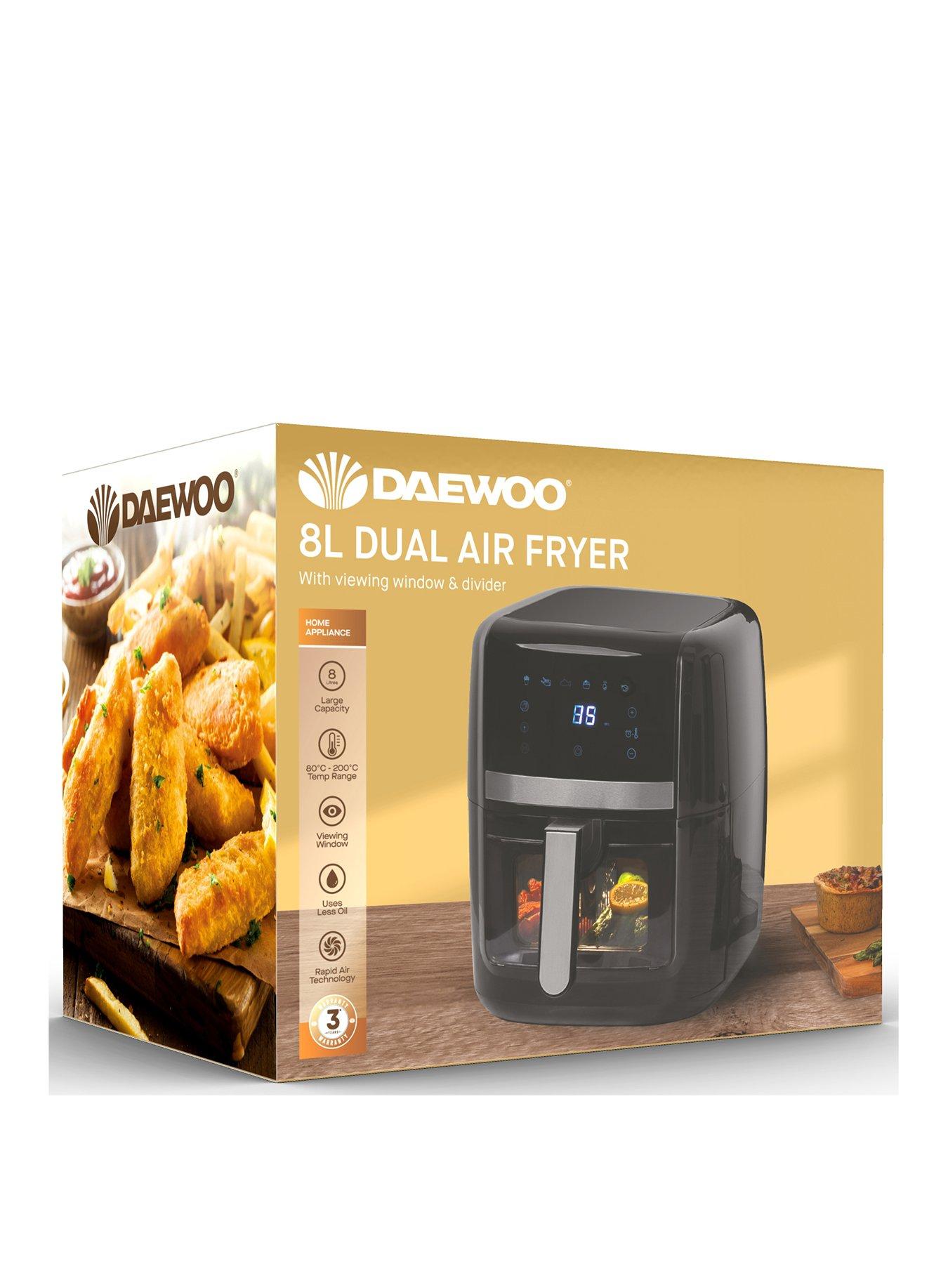 Daewoo 8L Air Fryer with Window & Divider