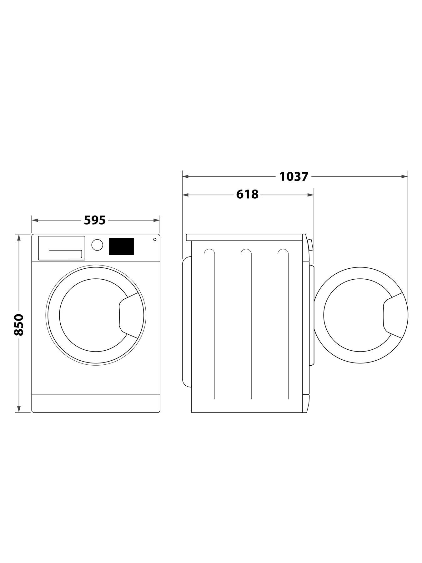 Image 7 of 7 of Indesit My Time Washing Machine - White - 9kg - 1400rpm - B Rated - MTWC91495WUKN