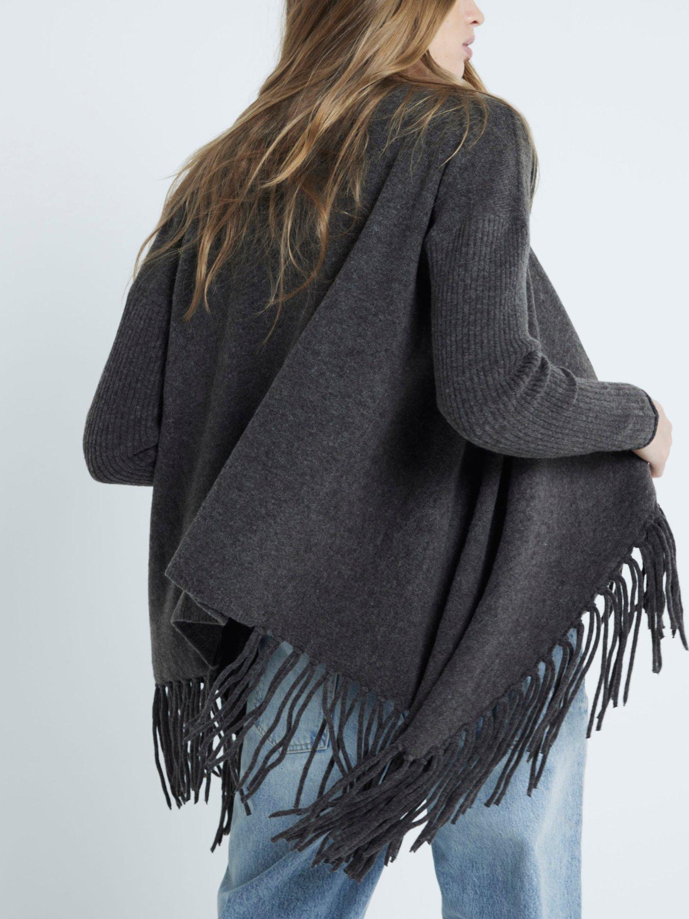 Image 2 of 5 of River Island Waterfall Cardigan - Dark Grey