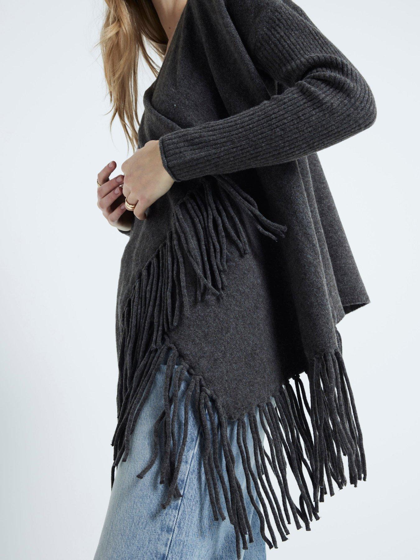 Image 3 of 5 of River Island Waterfall Cardigan - Dark Grey
