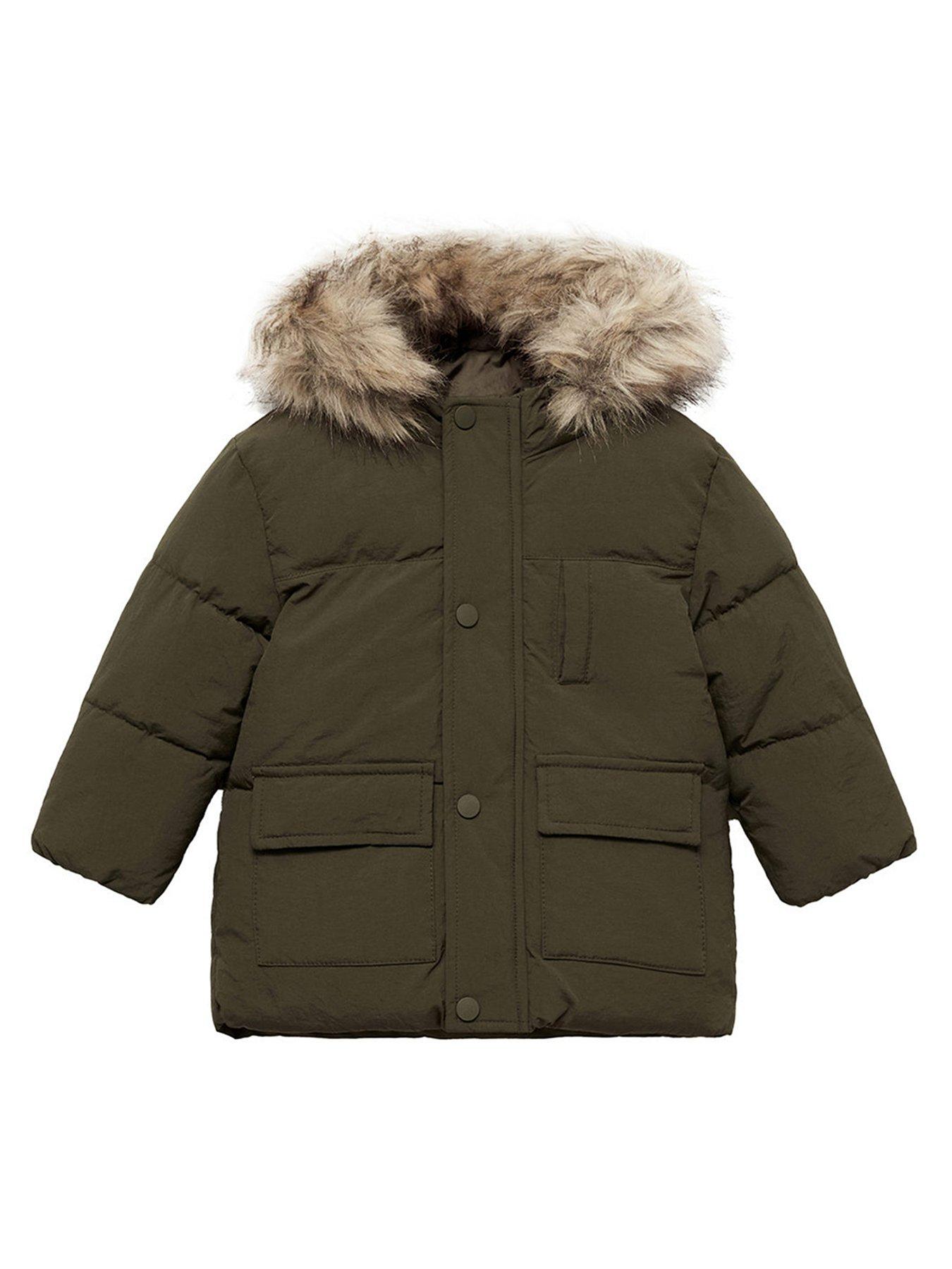 Furry hooded parka mango best sale