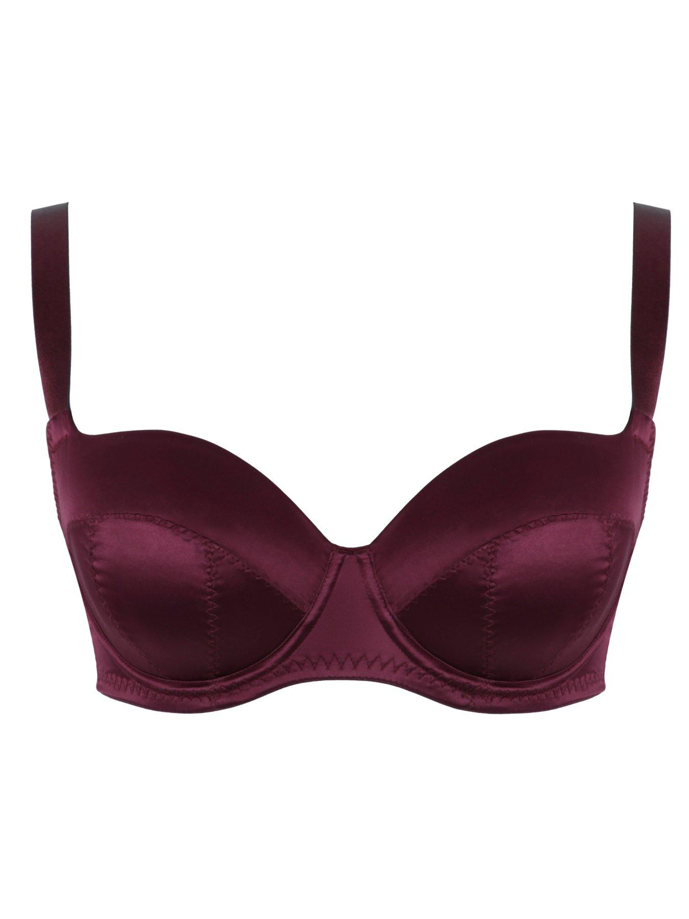 Image 5 of 5 of Panache Grace Vintage Inspired Balcony Bra - Bordeaux Red