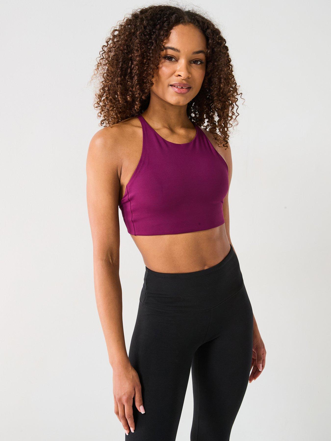 Girlfriend Collective Womens Training Topanga Cross Back Bra - Purple