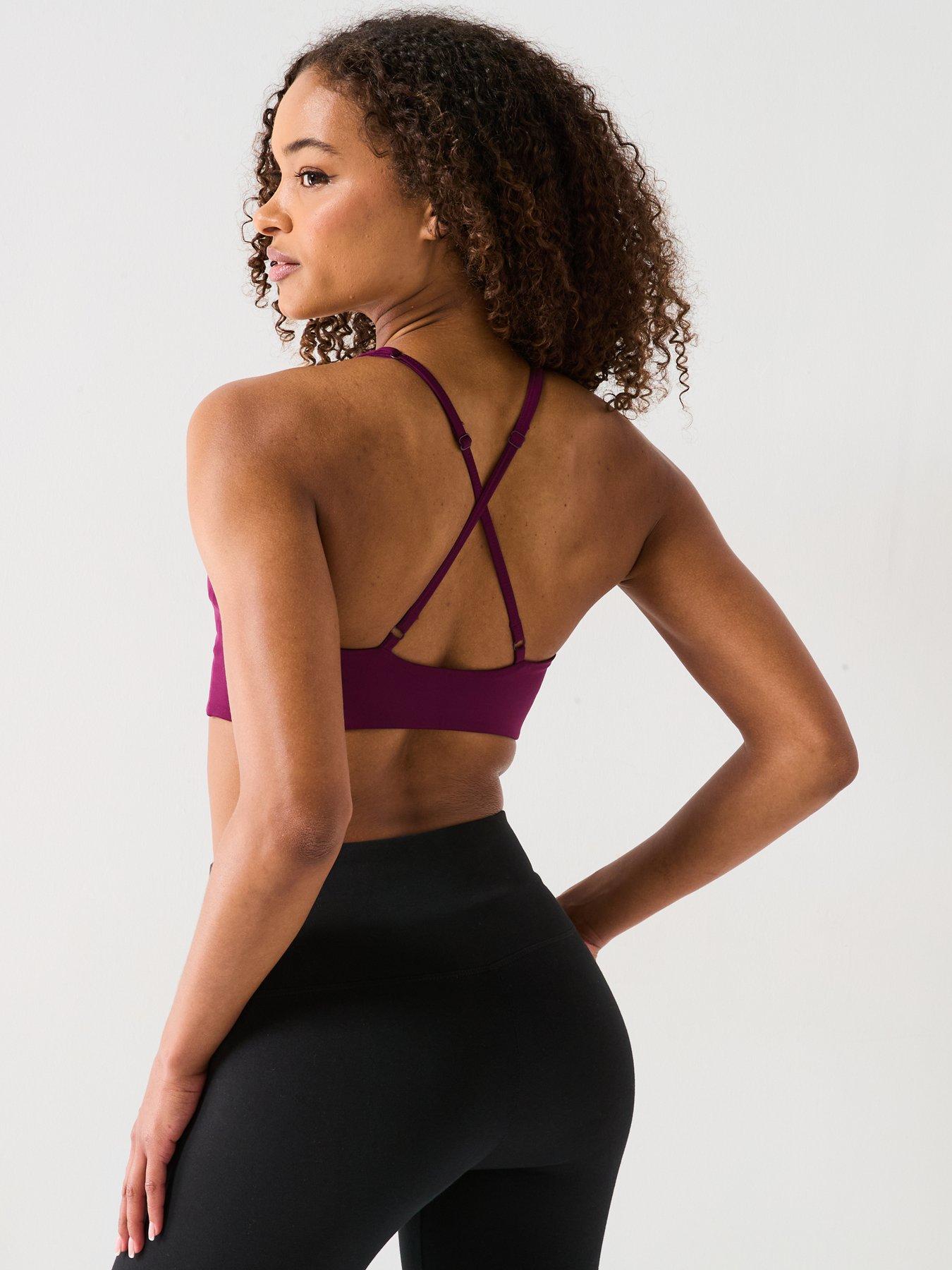 Image 2 of 6 of Girlfriend Collective Womens Training Topanga Cross Back Bra - Purple