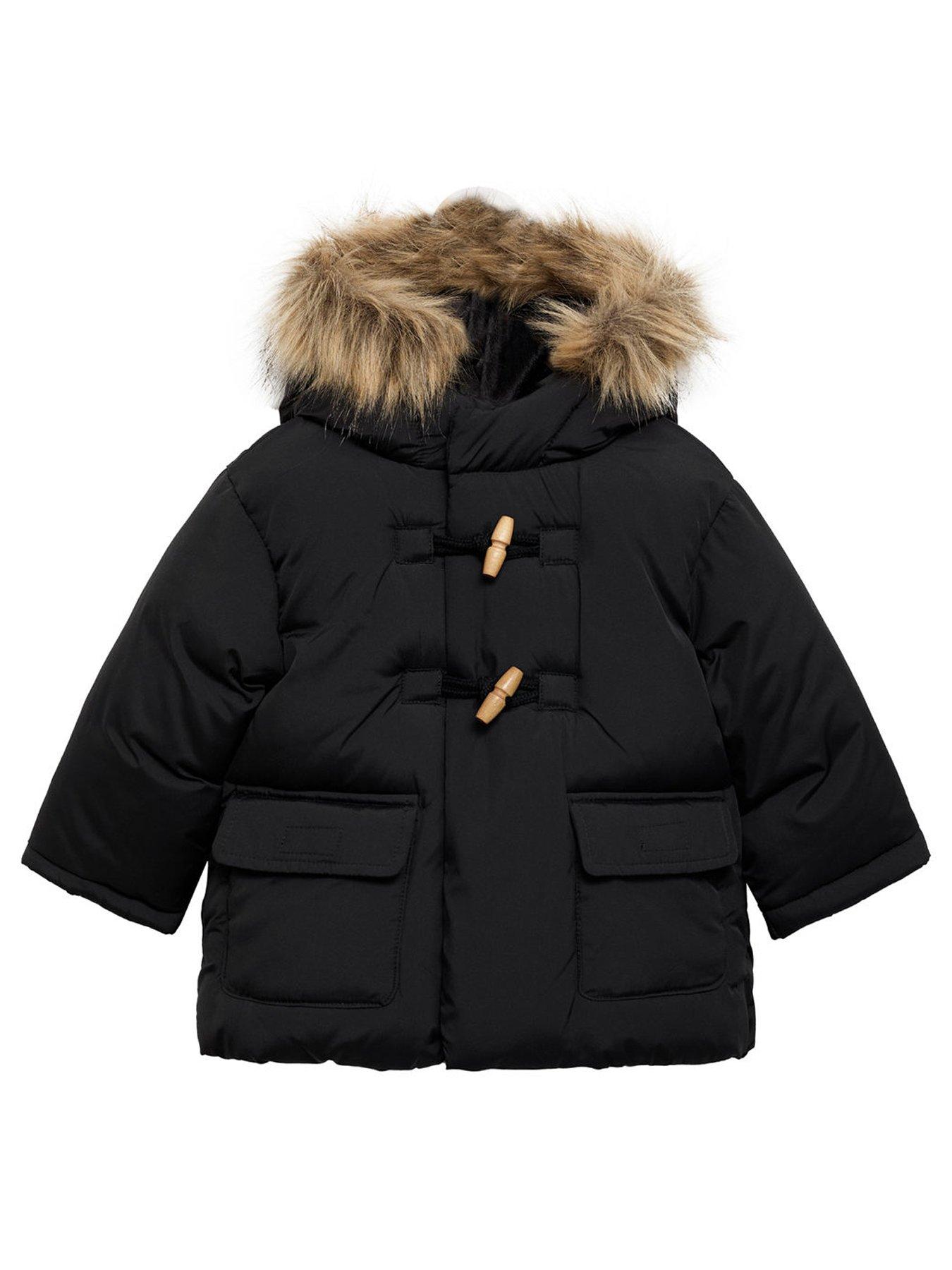 Younger Boys Duffle Coat Black