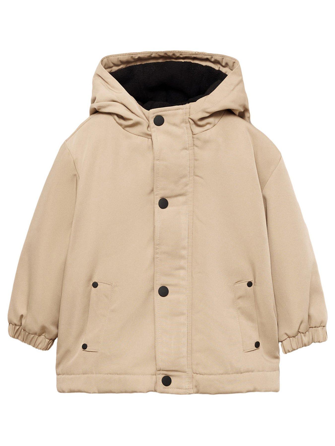 undefined Younger Boys Hooded Coat - Beige