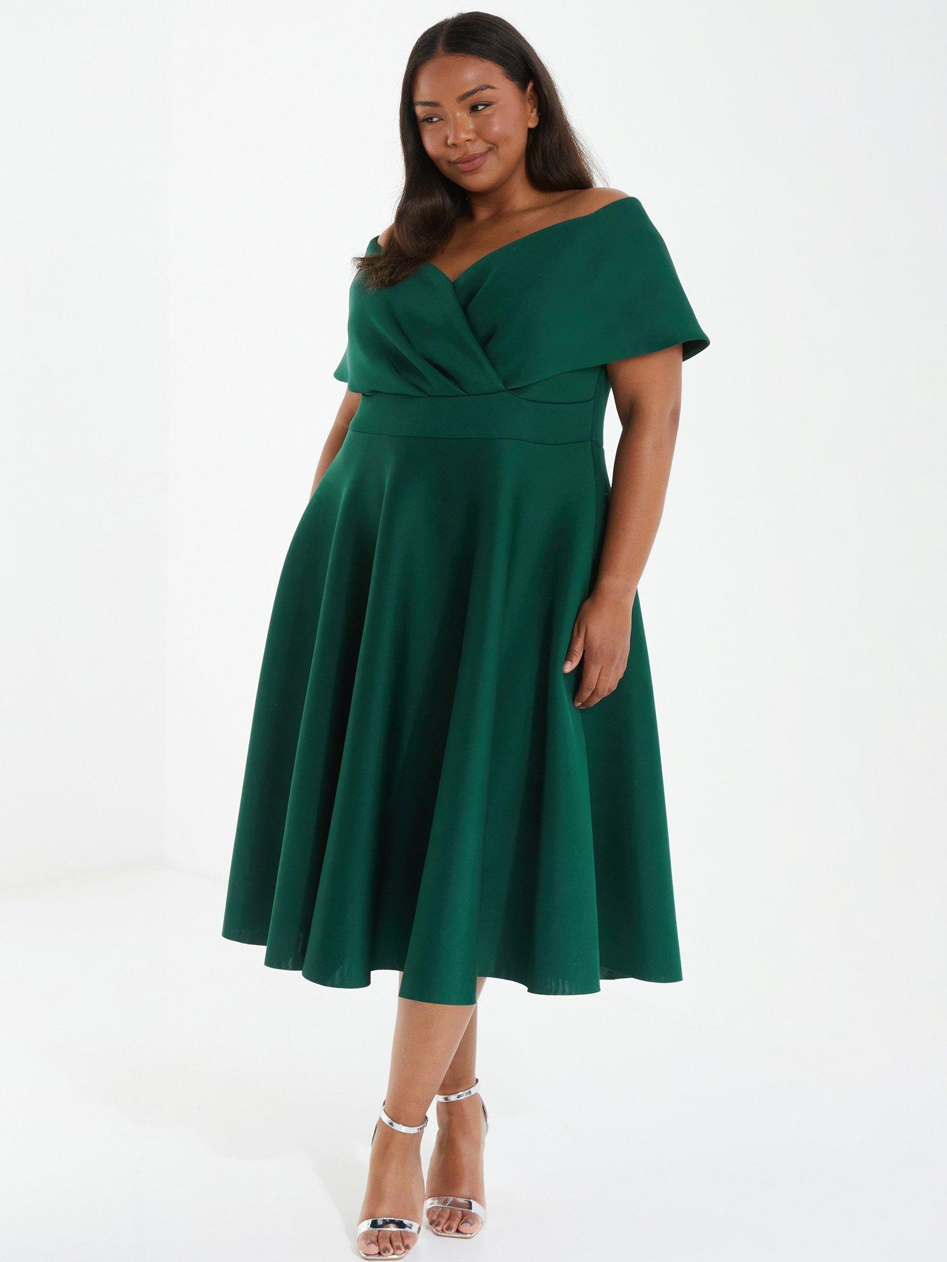 Bottle green cocktail dress hotsell