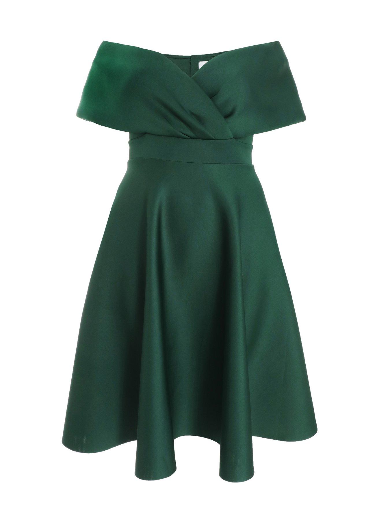 asos design fallen shoulder prom dress with tie detail Caspian Slinky And Mesh Off Shoulder Maxi Dress main image 1