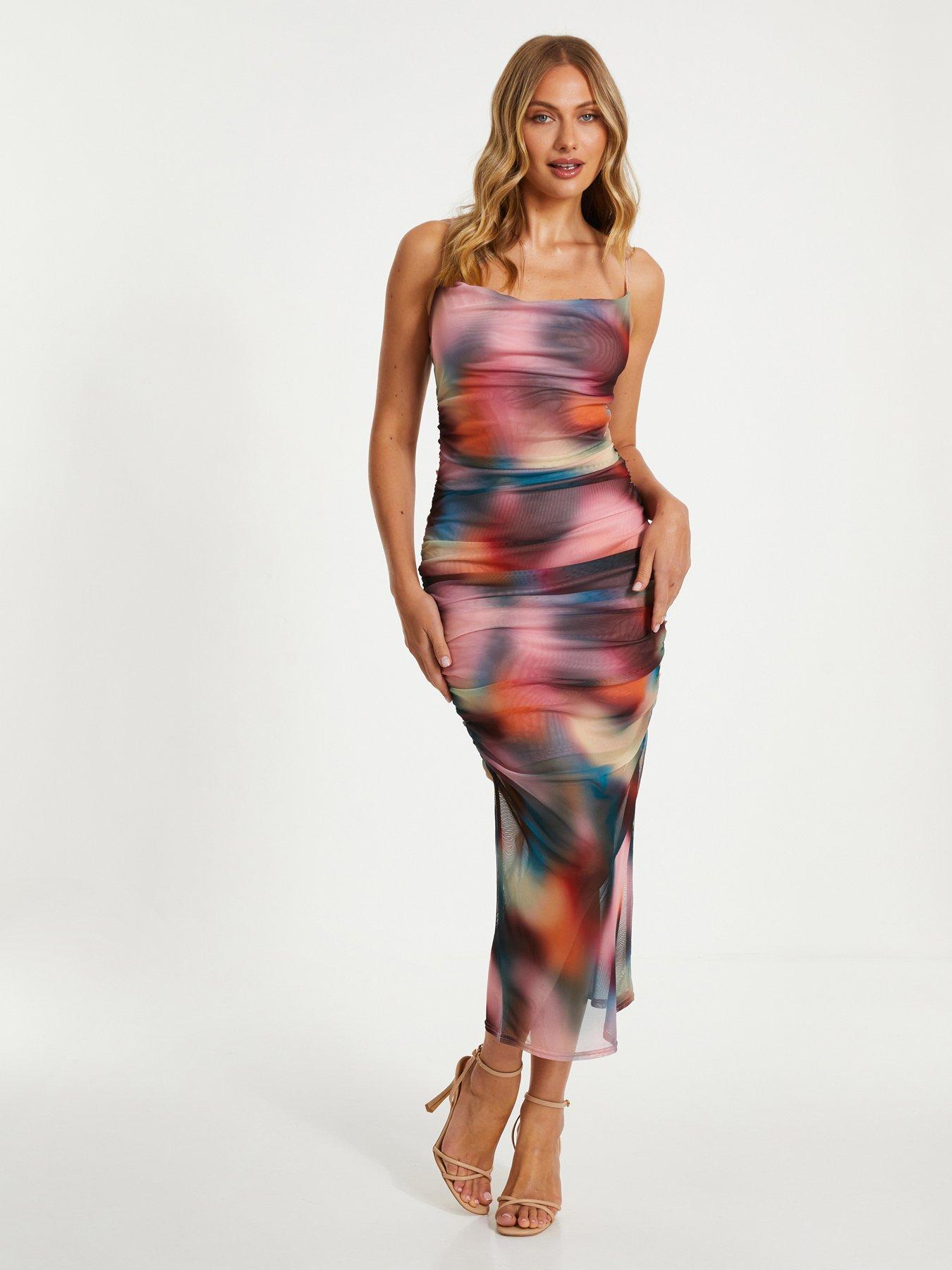MULTILAYER MESH MIDAXI DRESS