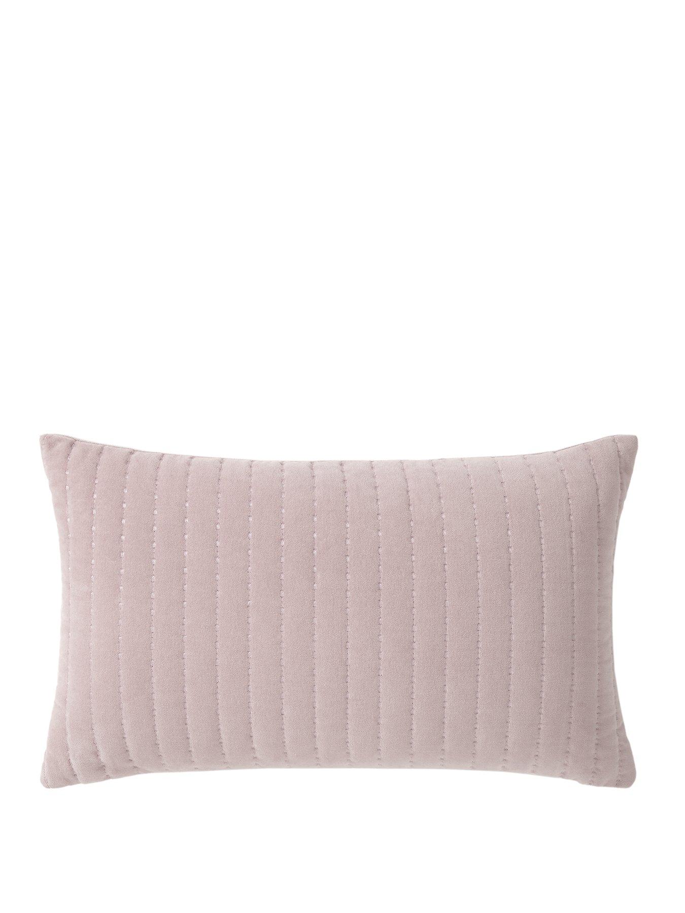 Image 2 of 3 of Very Home Cotton Velvet Stitch Embroidered Bolster Pillow