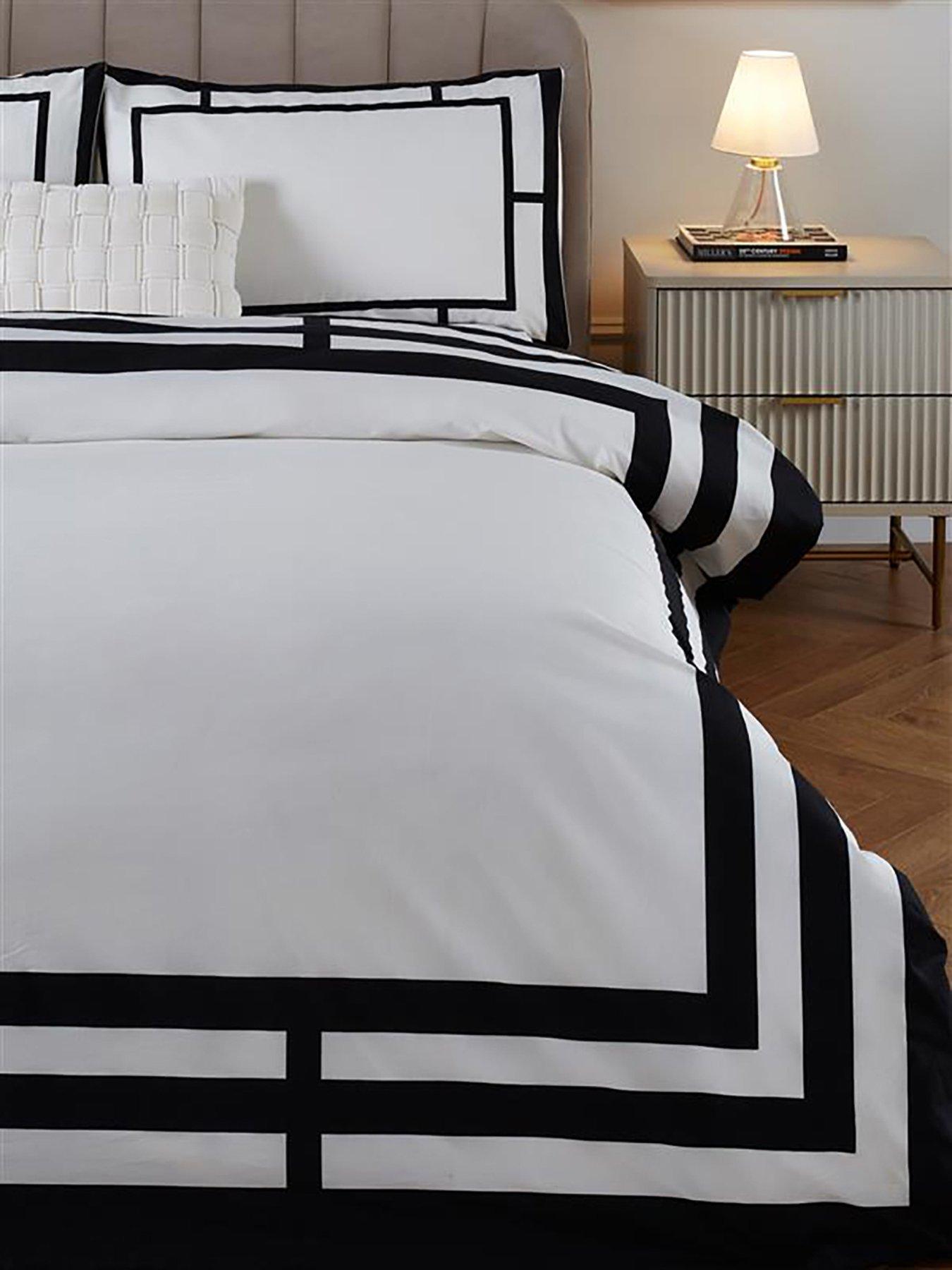 Image 3 of 3 of Very Home Apollo Luxe Border 100% Cotton 200 Thread Count Duvet Cover Set