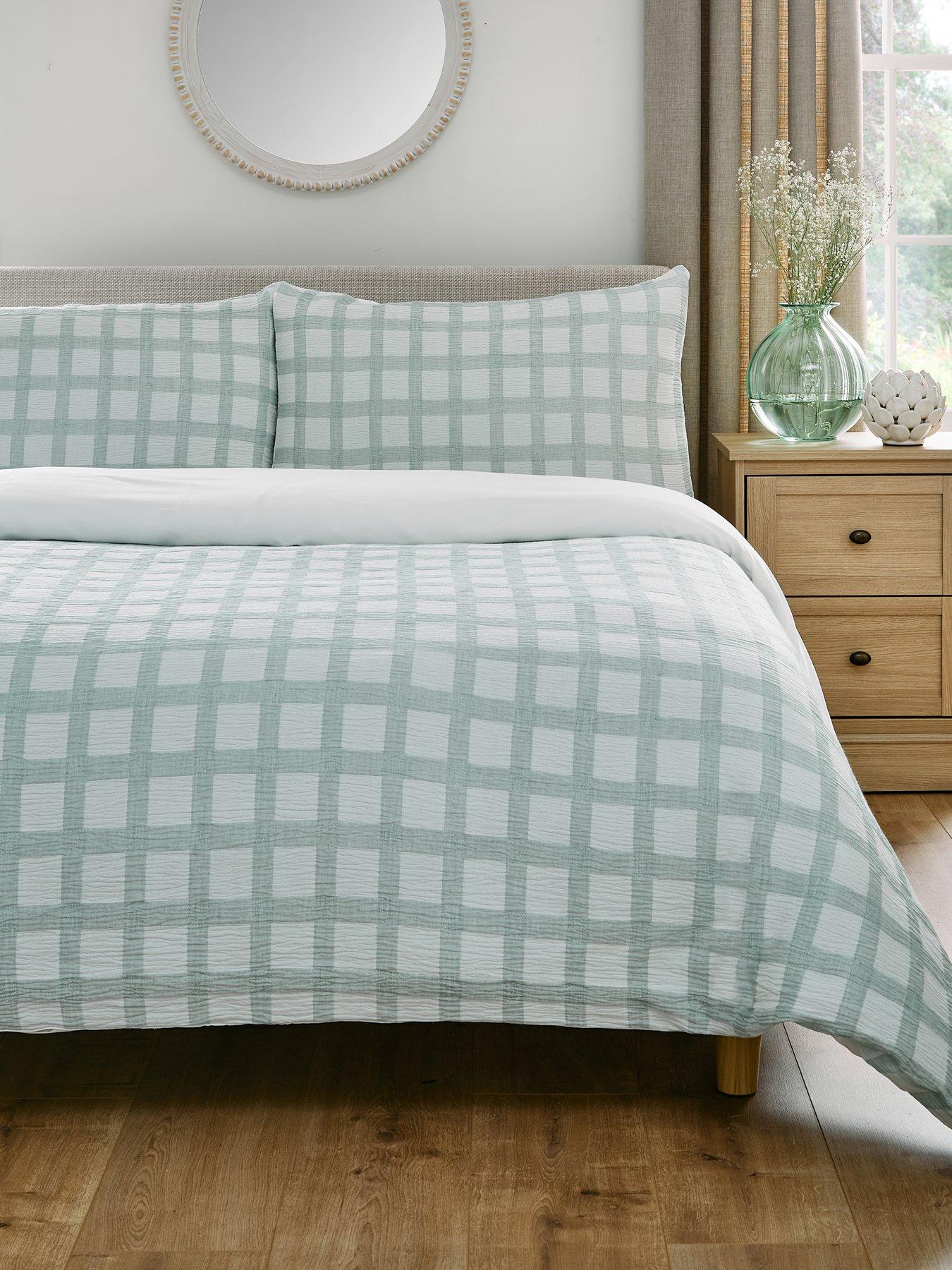 Very Home Seersucker Check Duvet Cover Set