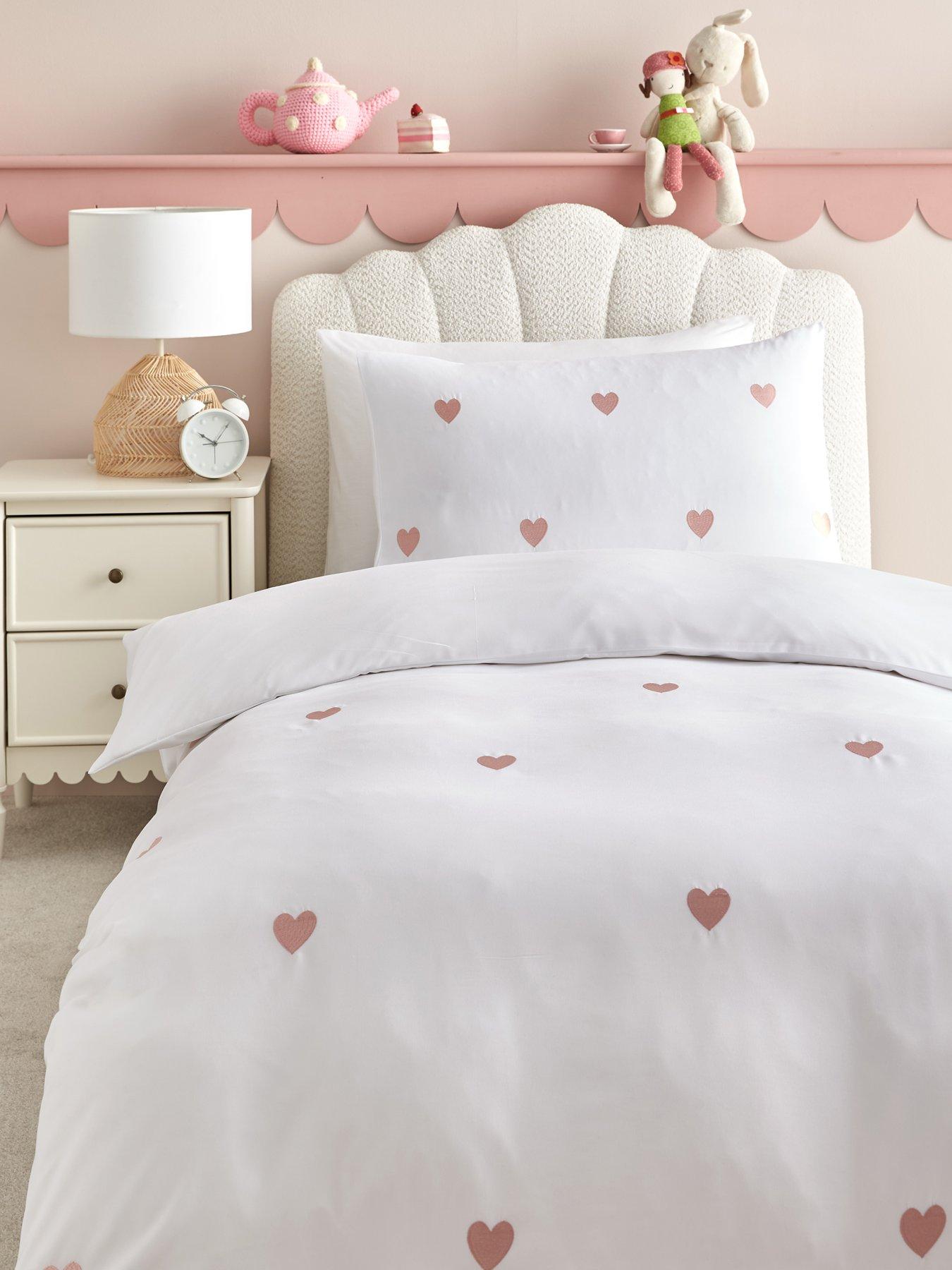 The Very Collection Heart Embroidered Duvet Cover Set