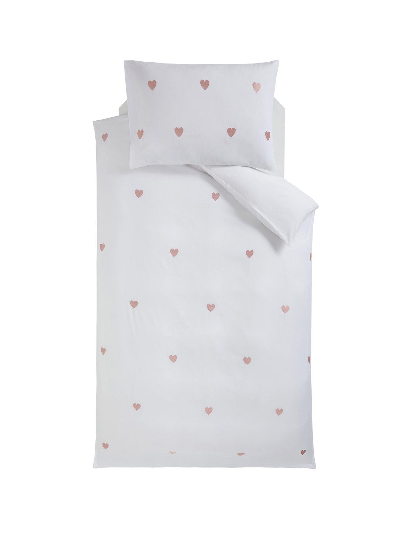Image 2 of 3 of The Very Collection Heart Embroidered Duvet Cover Set