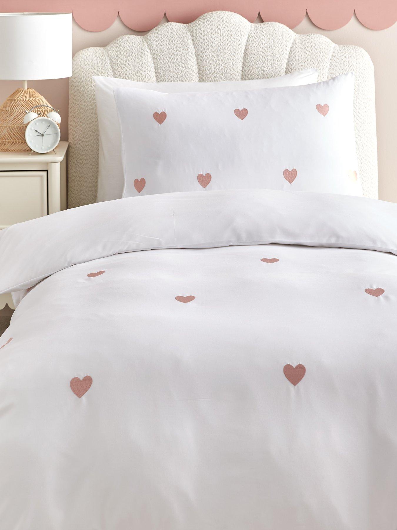 Image 3 of 3 of The Very Collection Heart Embroidered Duvet Cover Set