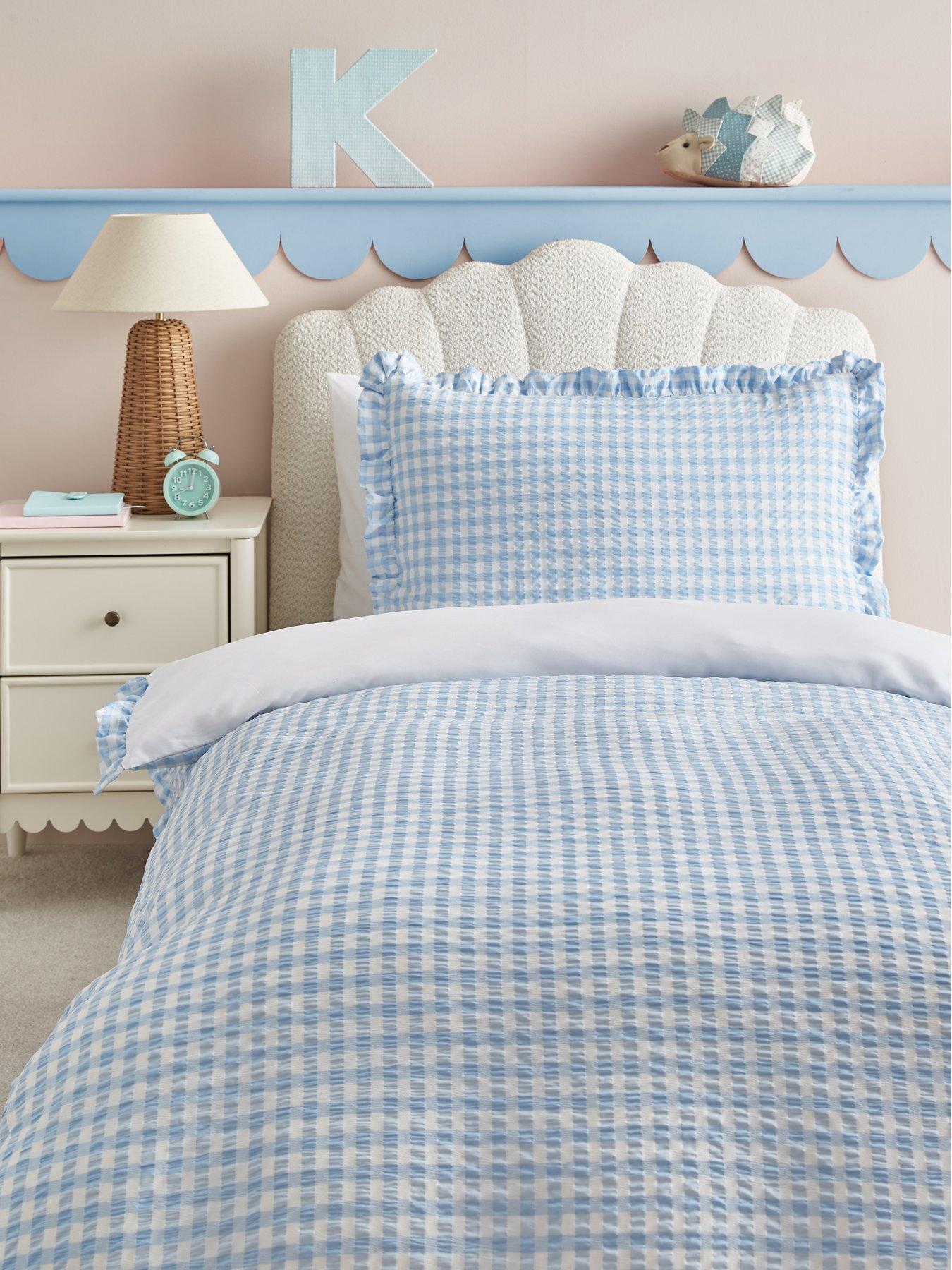 Image 1 of 3 of Very Home Gingham Seersucker Duvet Cover Set