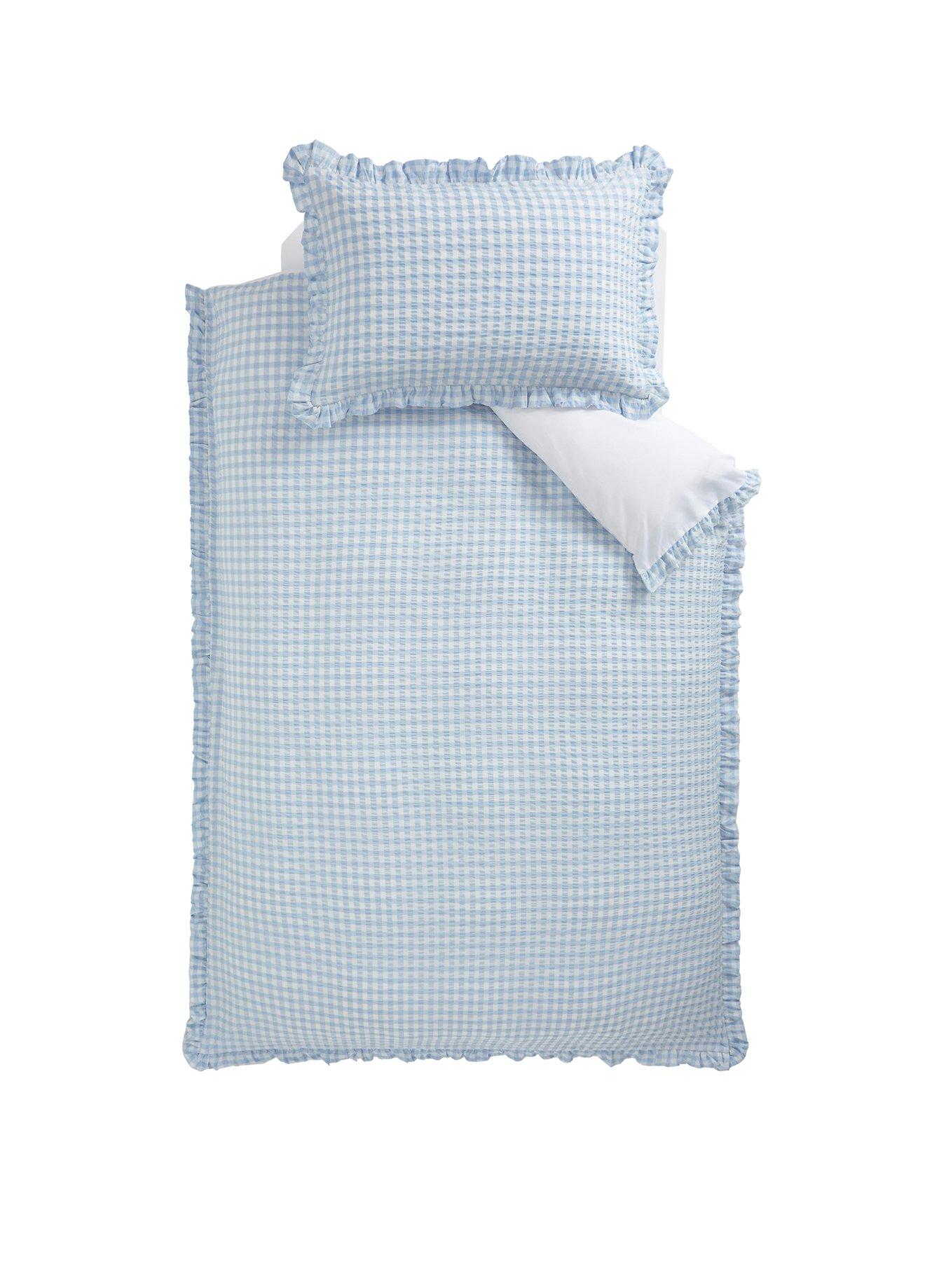 Image 2 of 3 of Very Home Gingham Seersucker Duvet Cover Set
