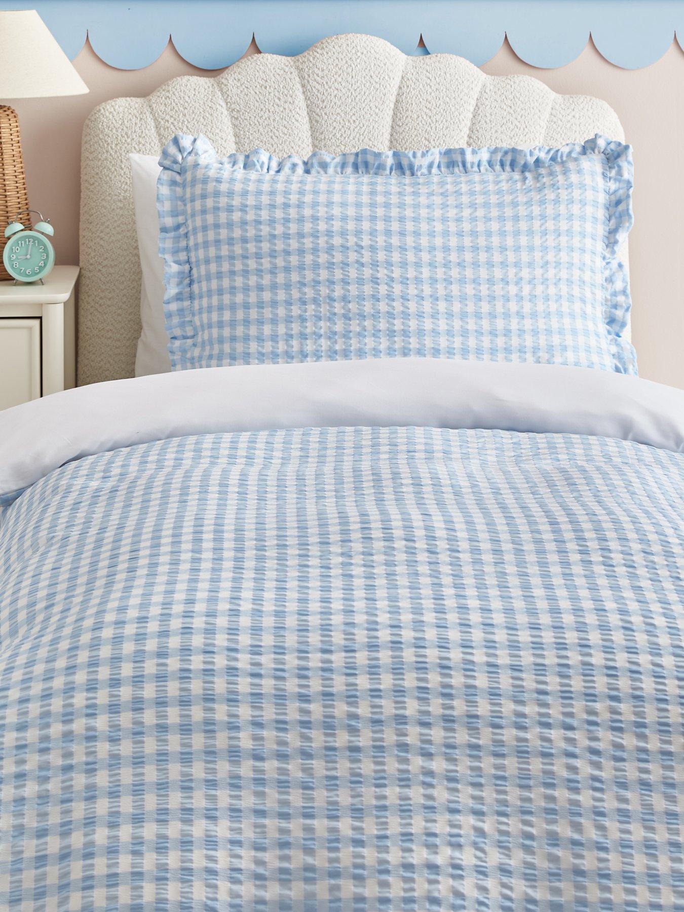 Image 3 of 3 of Very Home Gingham Seersucker Duvet Cover Set