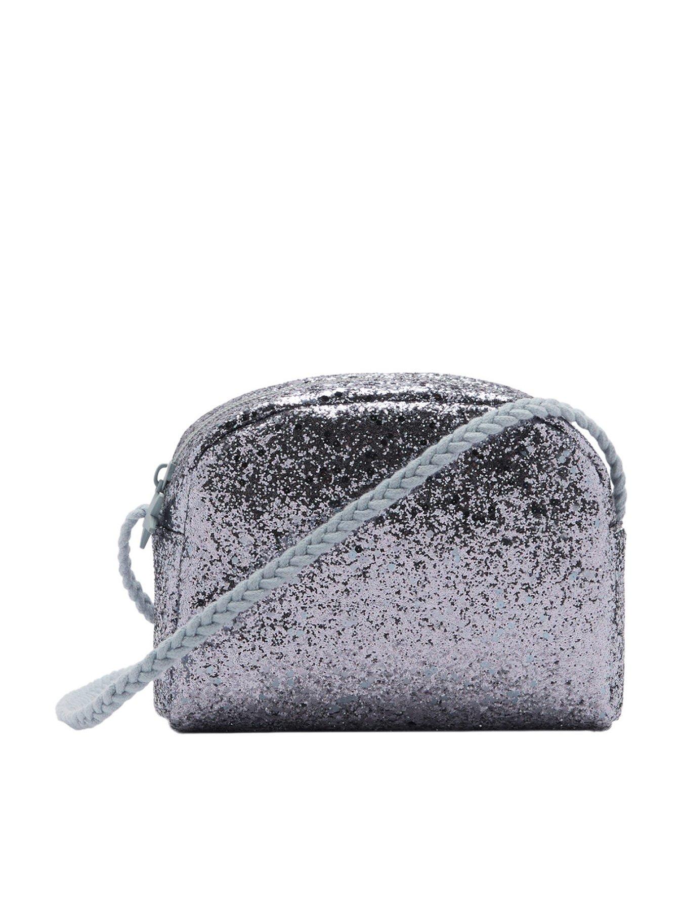 undefined Girls Glitter Cross Body Bag - Grey