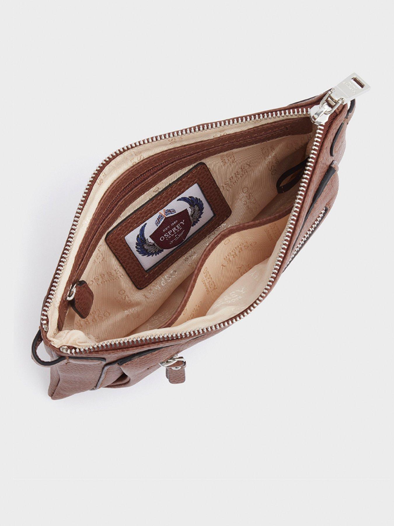 Image 4 of 4 of Osprey London The Ruby Leather Crossbody Clutch Bag