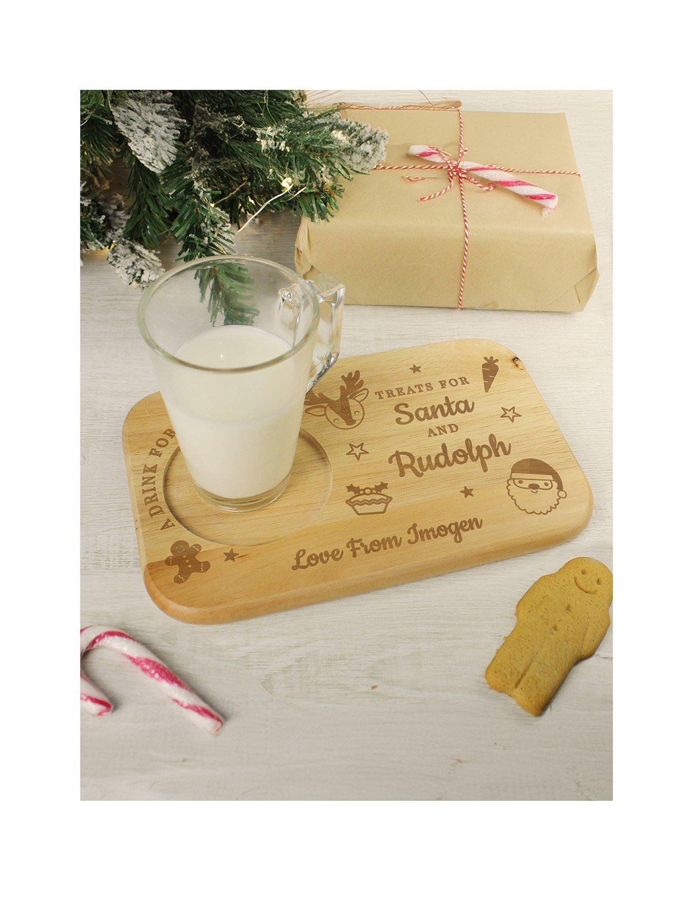 The Personalised Memento Company Personalised Treats for Santa Coaster Tray