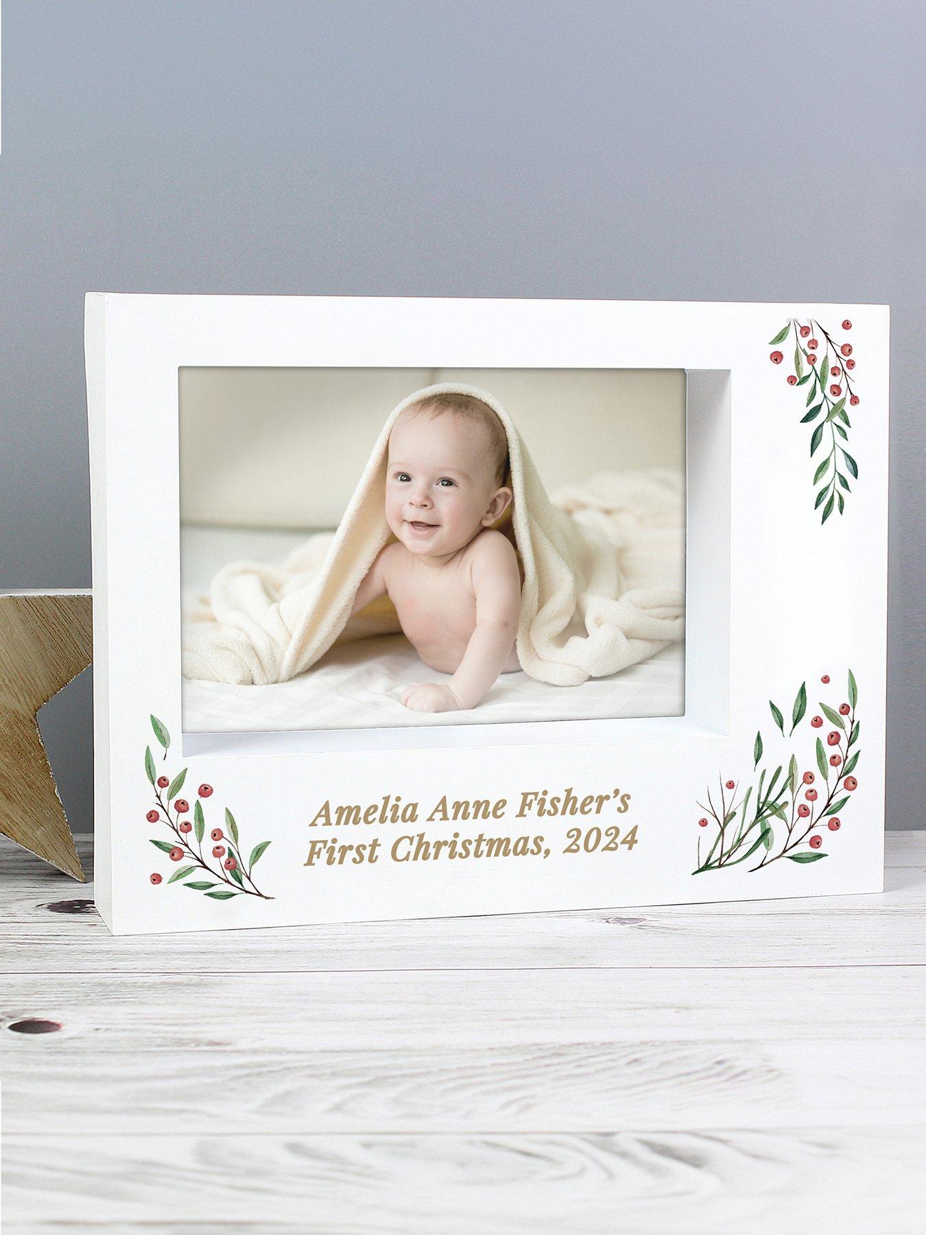 Image 3 of 3 of The Personalised Memento Company Personalised Christmas Foliage 5x7 Box Photo Frame