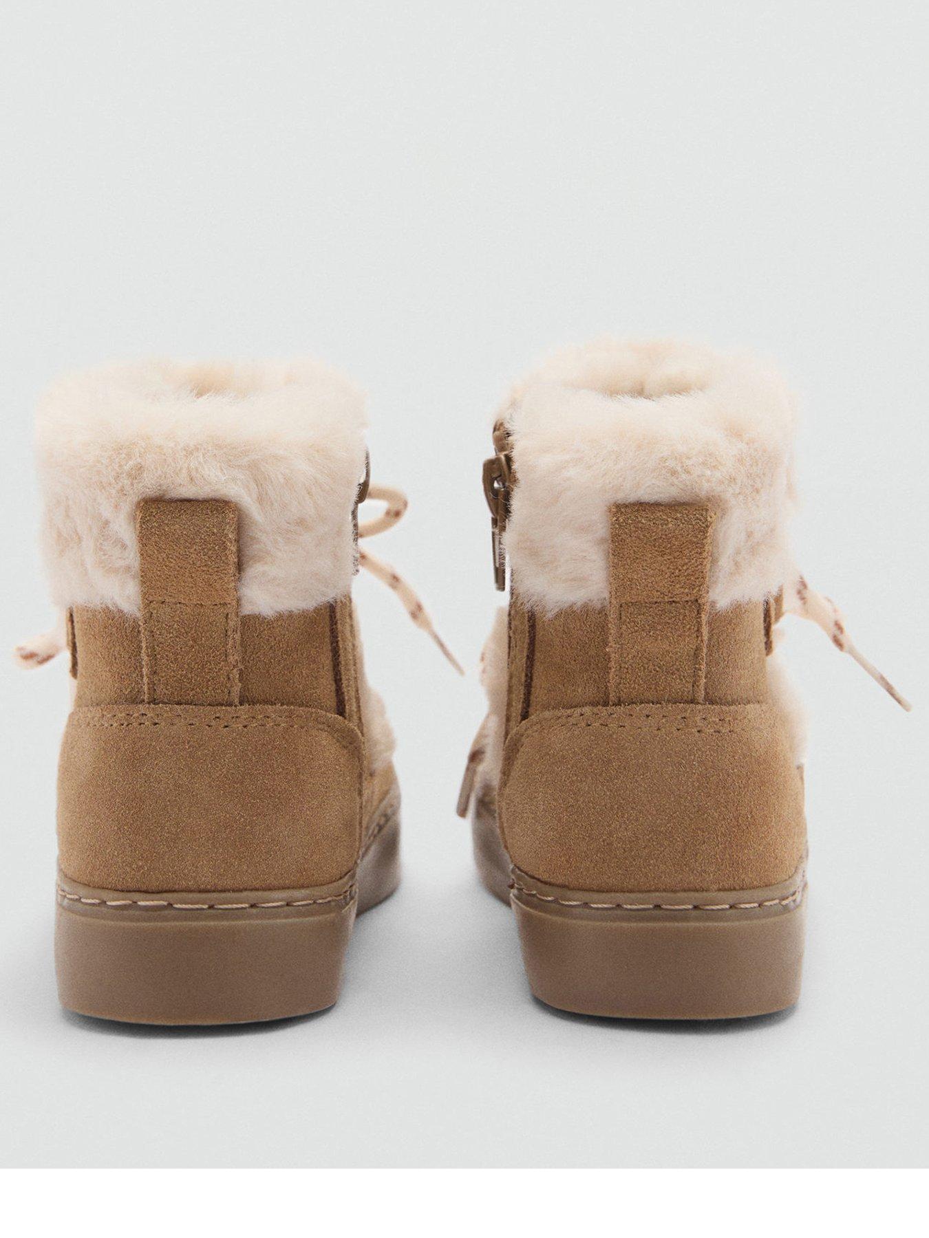 Suede Payless Fur Boots Mango Younger Girls Faux Fur Suede Ankle