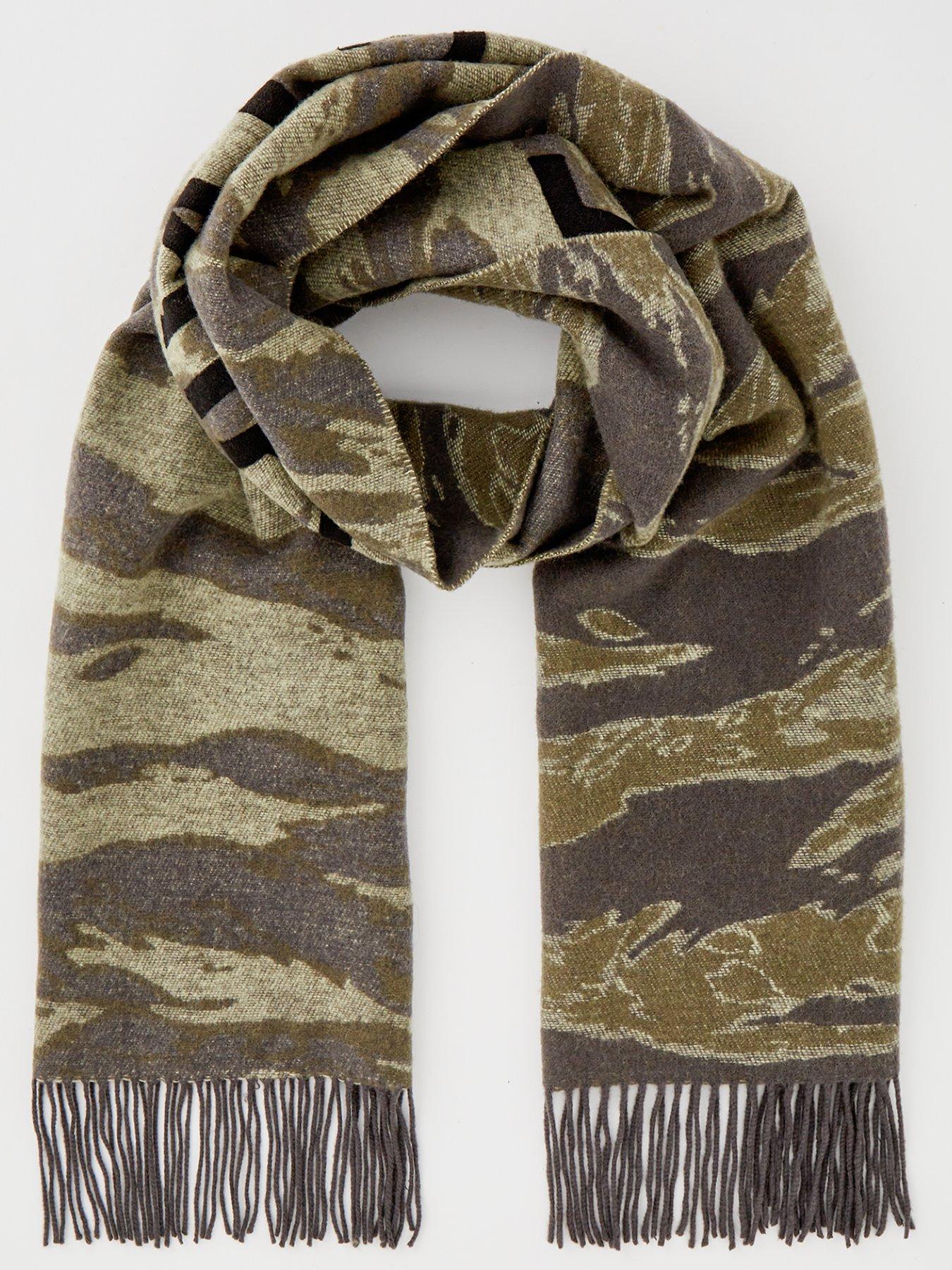 undefined Nova Camo Needle Punch Scarf - Khaki
