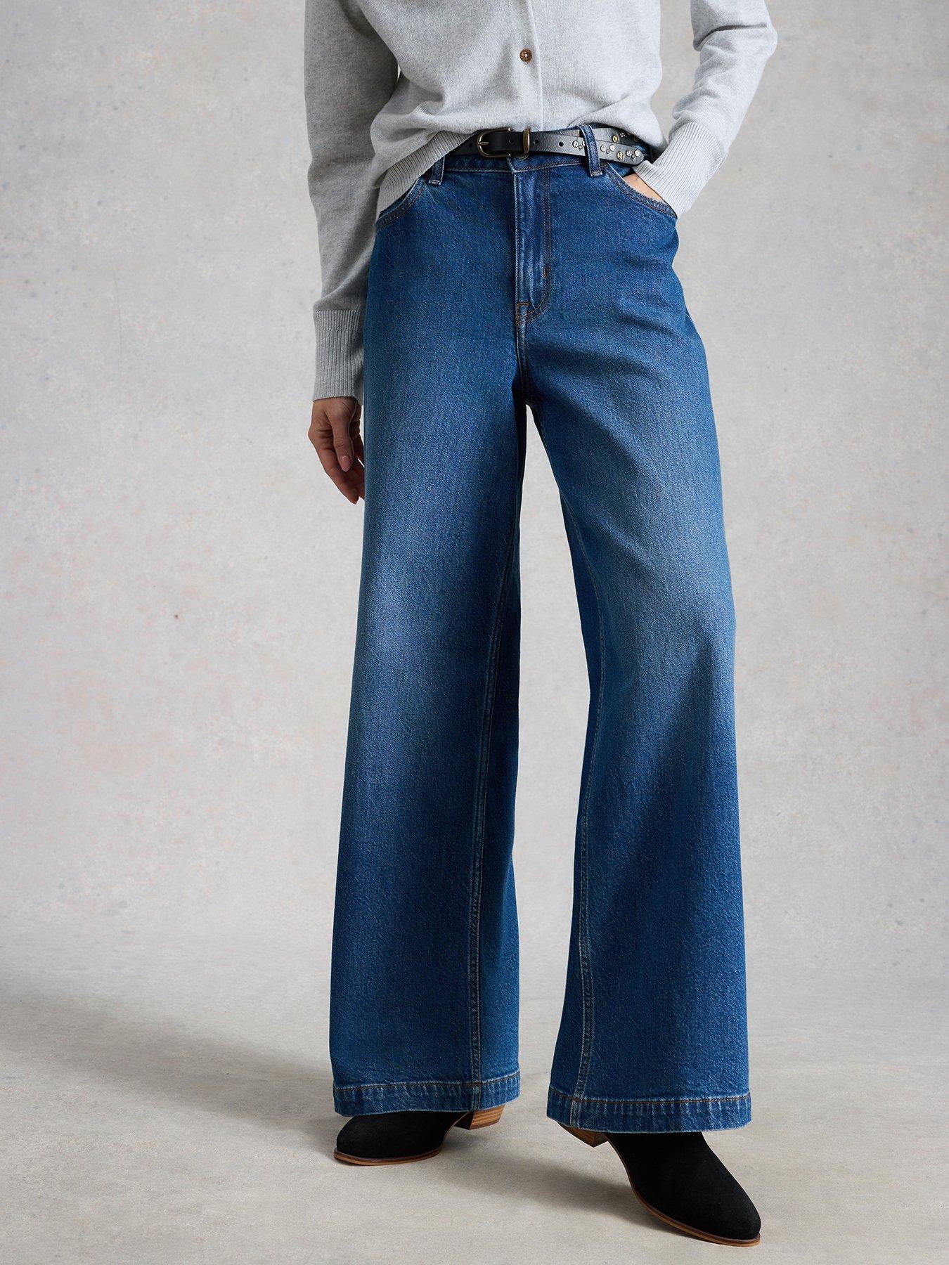 White Stuff Ayla Wide Leg Jeans - Blue