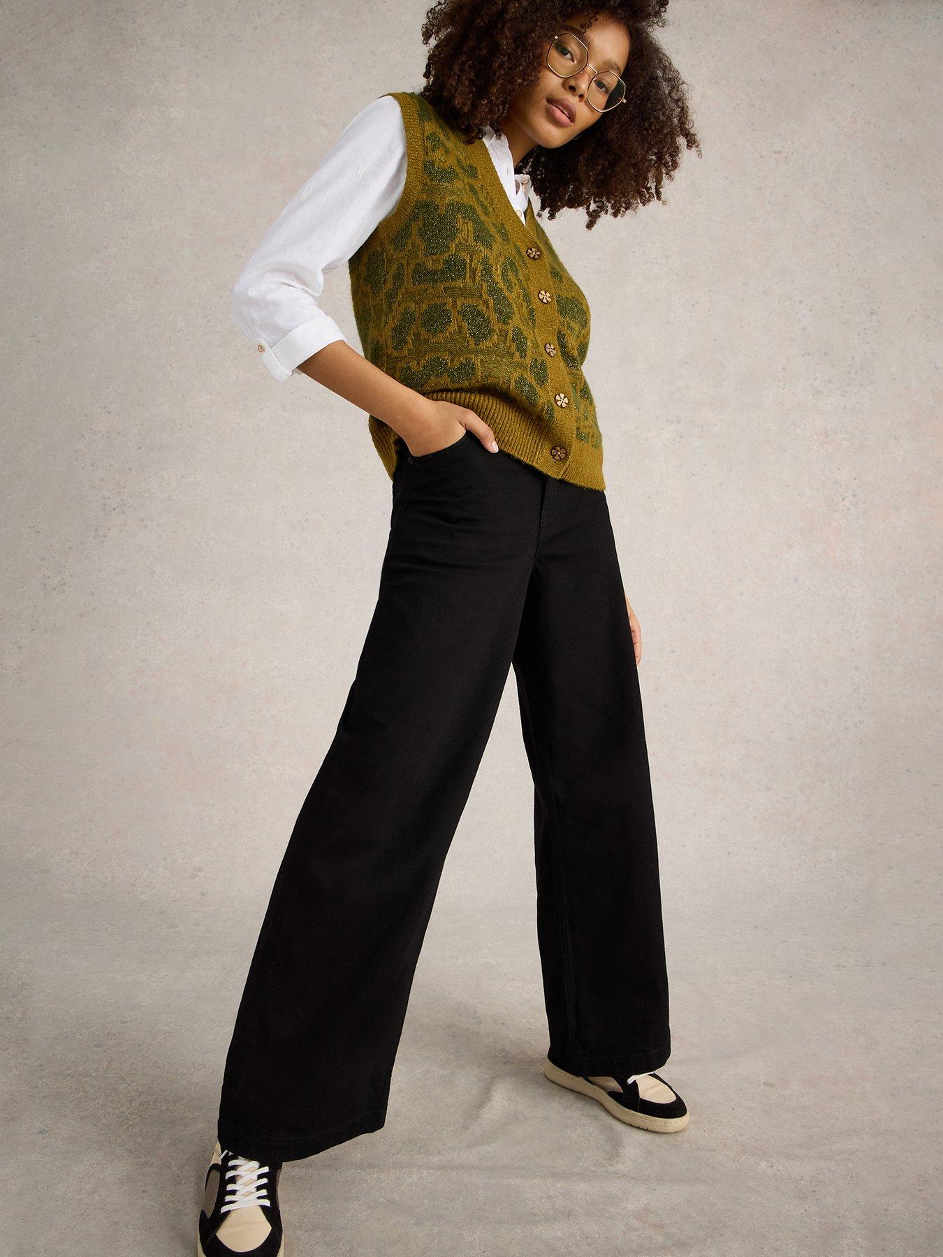 White Stuff Ayla Wide Leg Jean Black Very