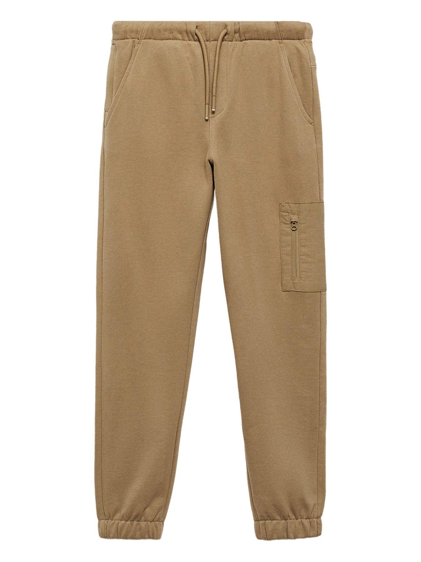 undefined Boys Side Pocket Joggers - Brown