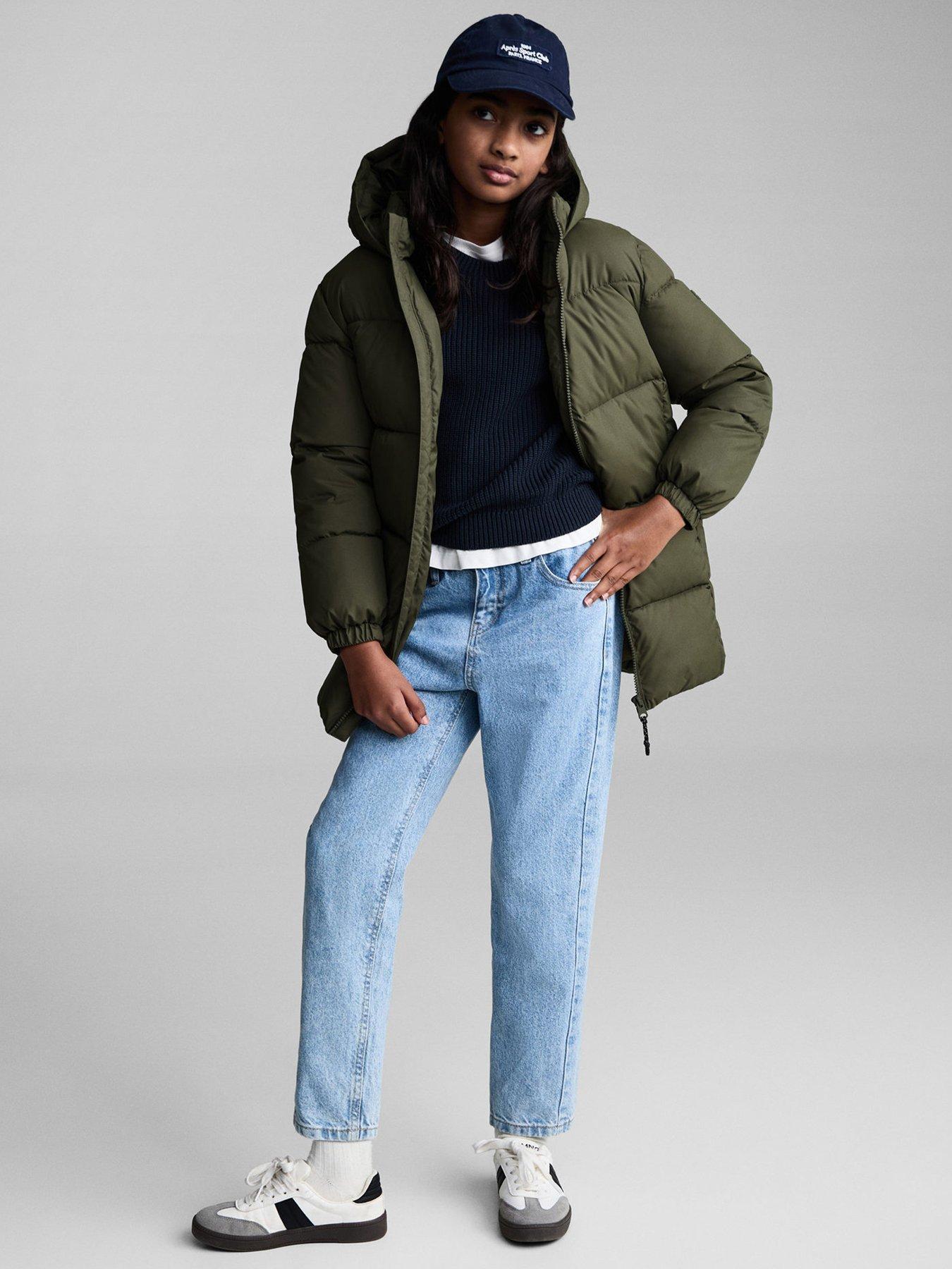 Khaki green padded jacket best sale