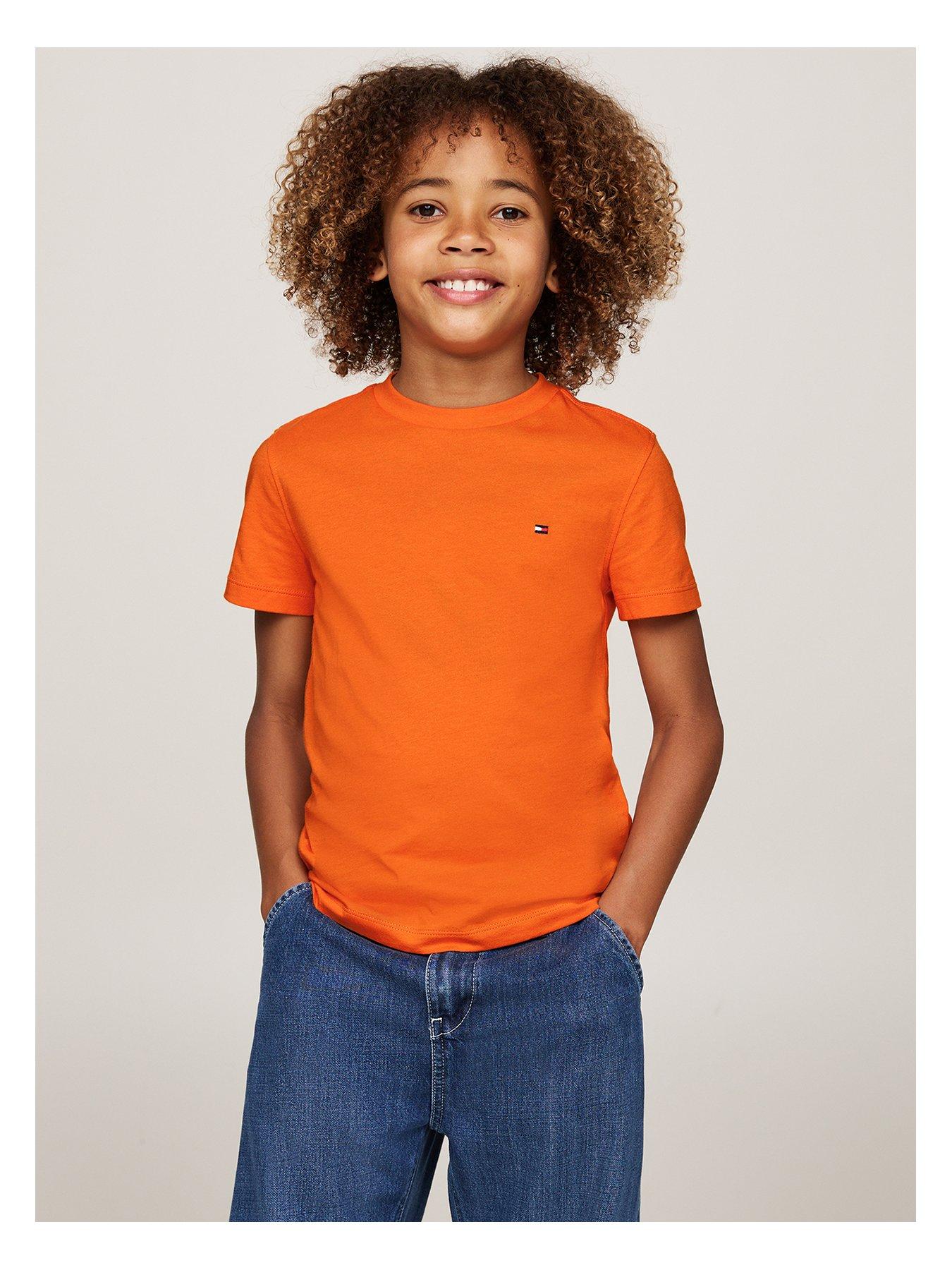 Tee shirt tommy hilfiger orange online