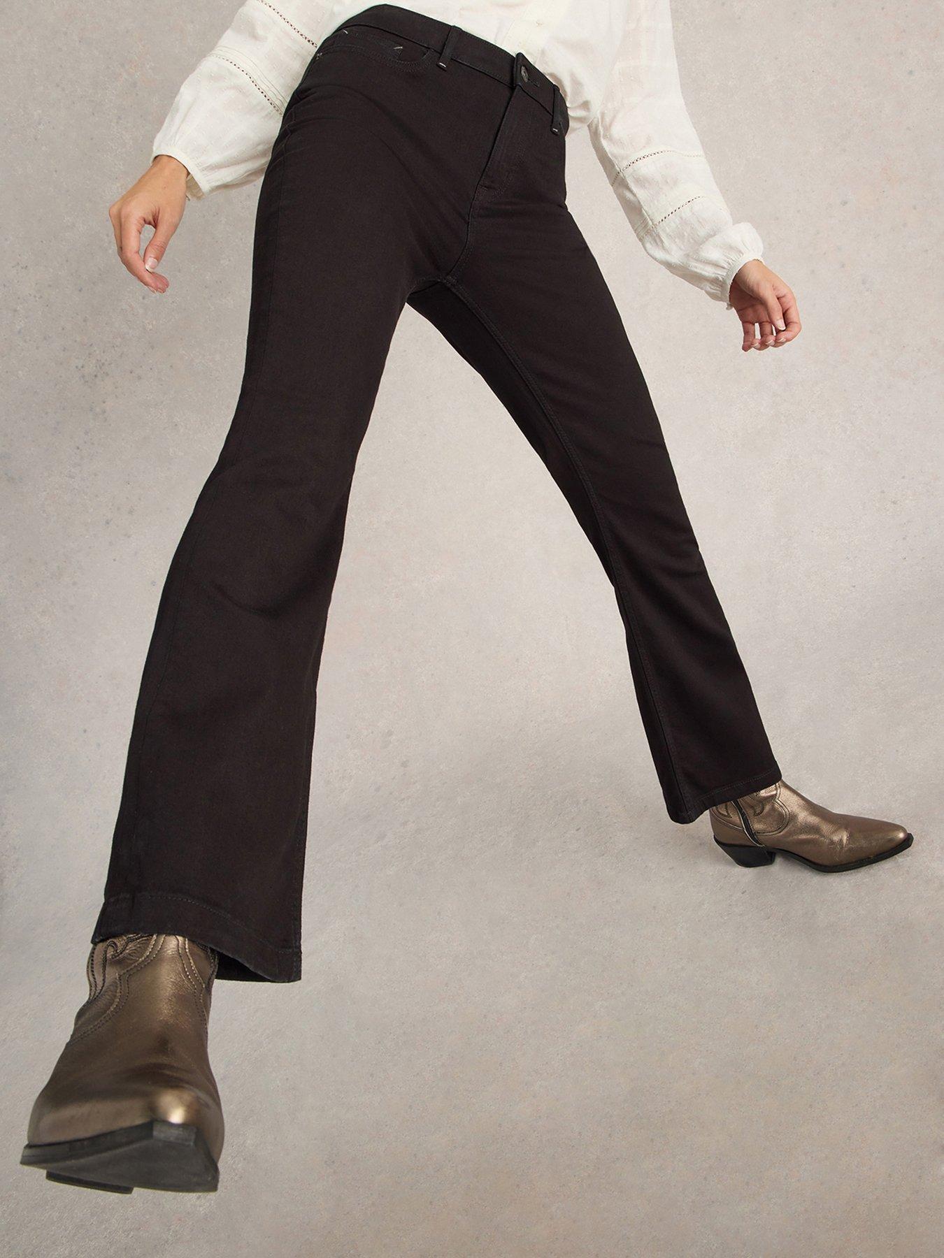 Image 1 of 5 of White Stuff Harriet Bootcut Jeans - Black