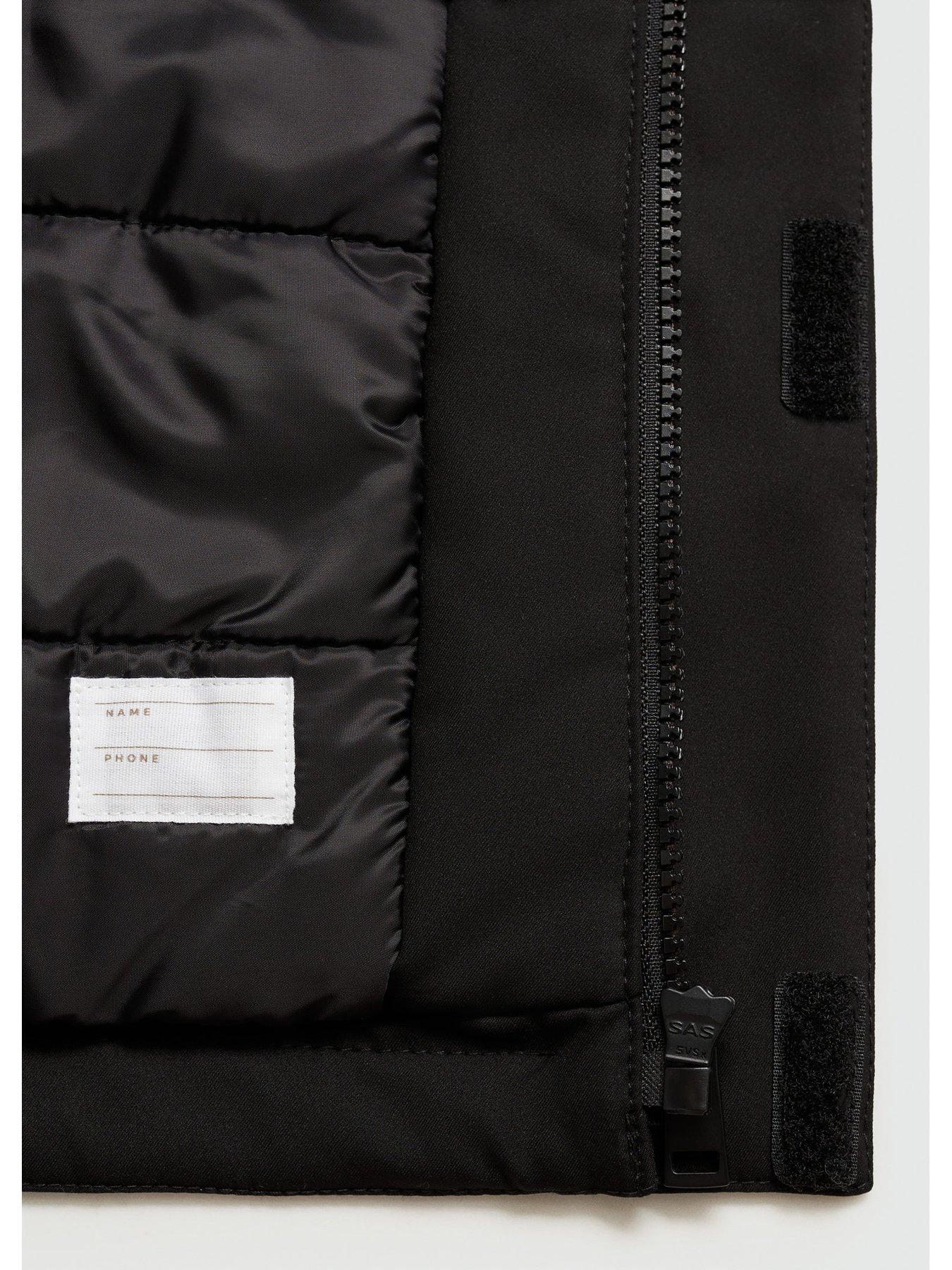 Image 3 of 4 of Mango Boys Coat - Black