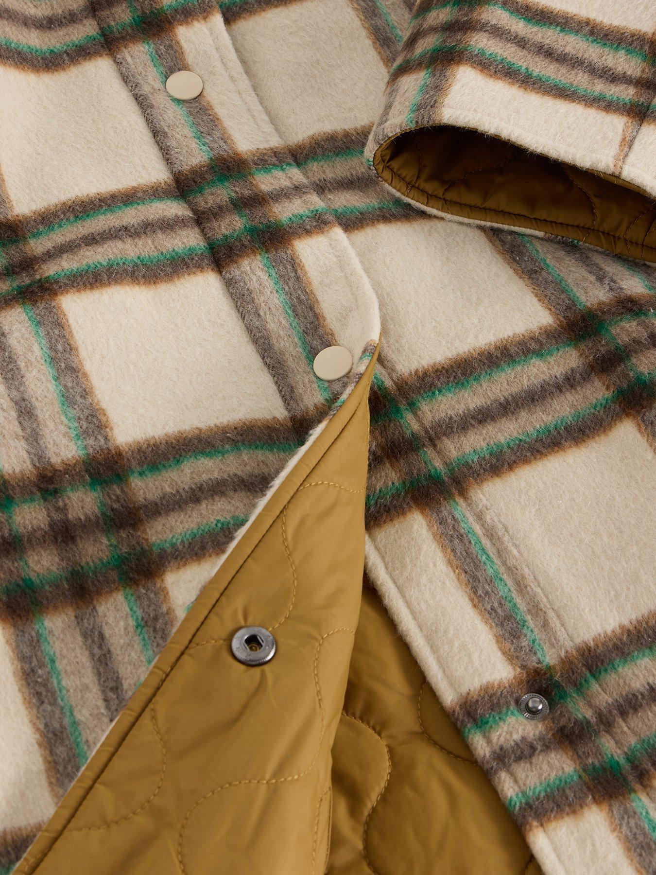 Image 6 of 6 of White Stuff Marlowe Reversible Check Coat - Multi