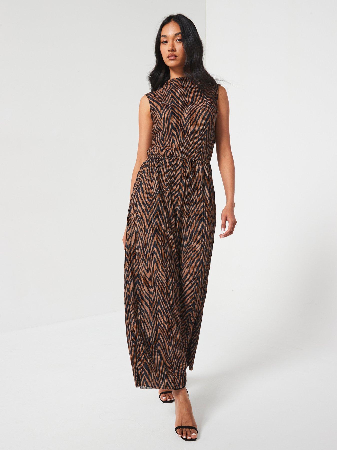 undefined Printed Plisse Jumpsuit - Multi