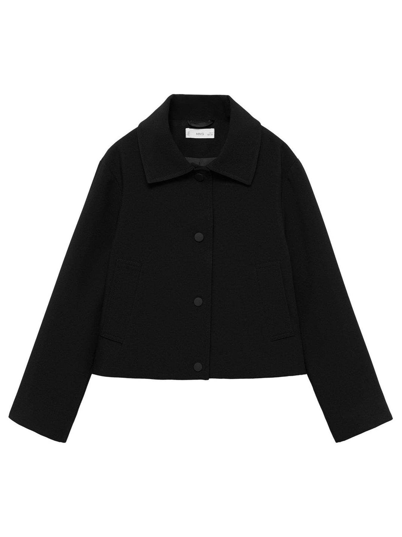 undefined Girls Cropped Jacket - Black