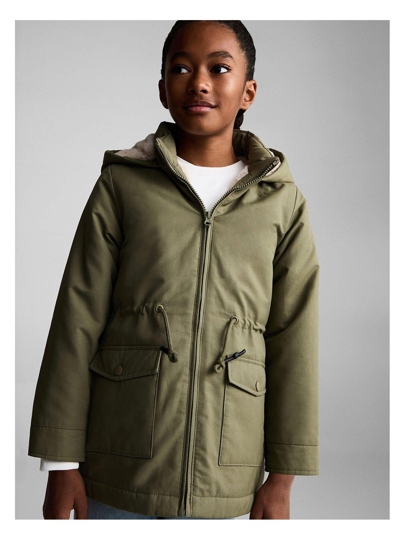 undefined Girls Parka - Khaki