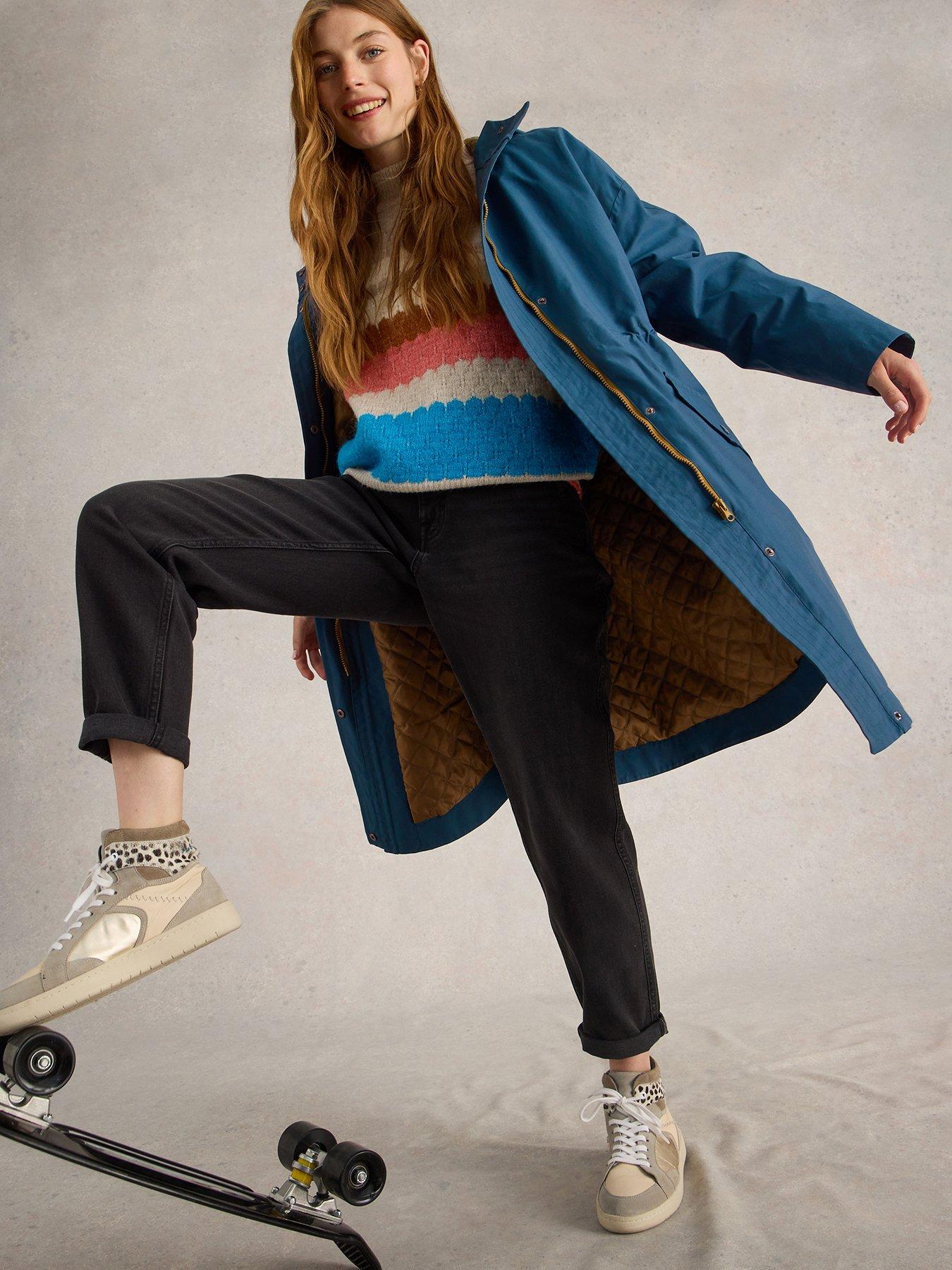 Image 3 of 5 of White Stuff Winnie Waterproof Coat - Blue