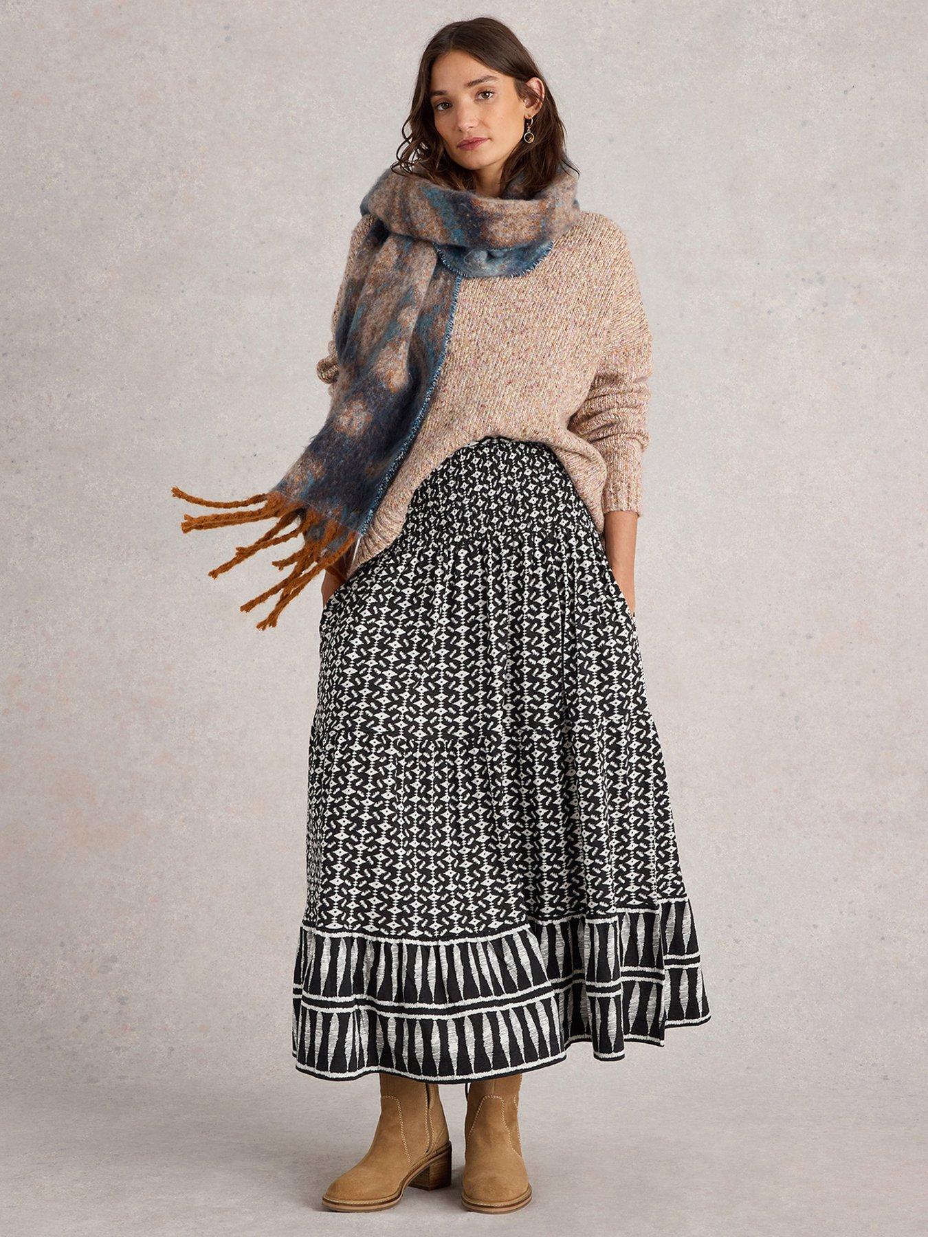 white stuff marissa jersey maxi skirt - black