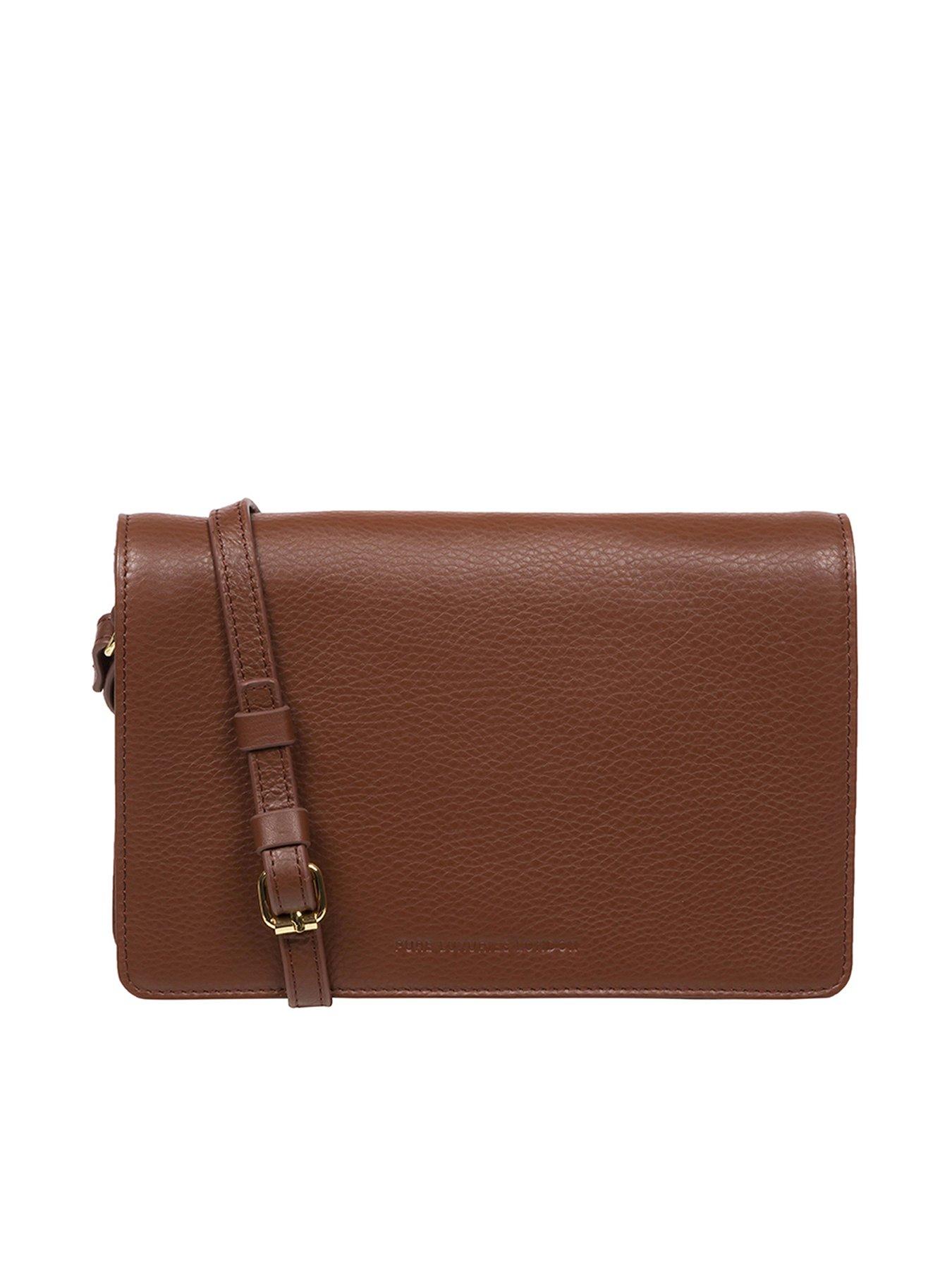 undefined Gwen Dark Tan Nappa Leather Cross Body Bag