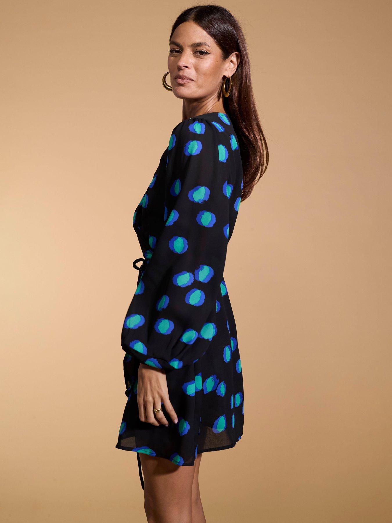 Izzy Wrap Dress Fern Beats Tangerine main image 0