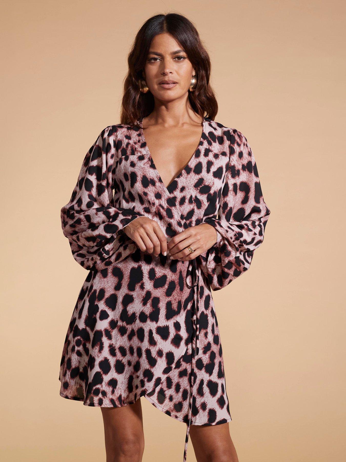Dancing Leopard Navy Mini Wrap Dress Dancing Leopard Mini Cloud